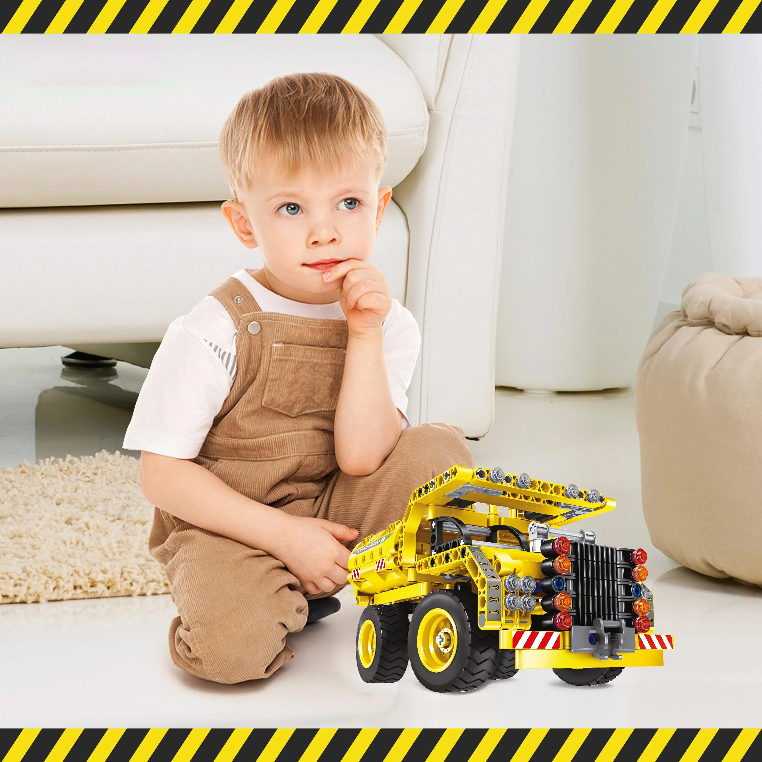 361 Piece 2-In-1 Flying Propeller Airplane & Dump Truck Model Construction Building Brick Block EBM12 - Image 6