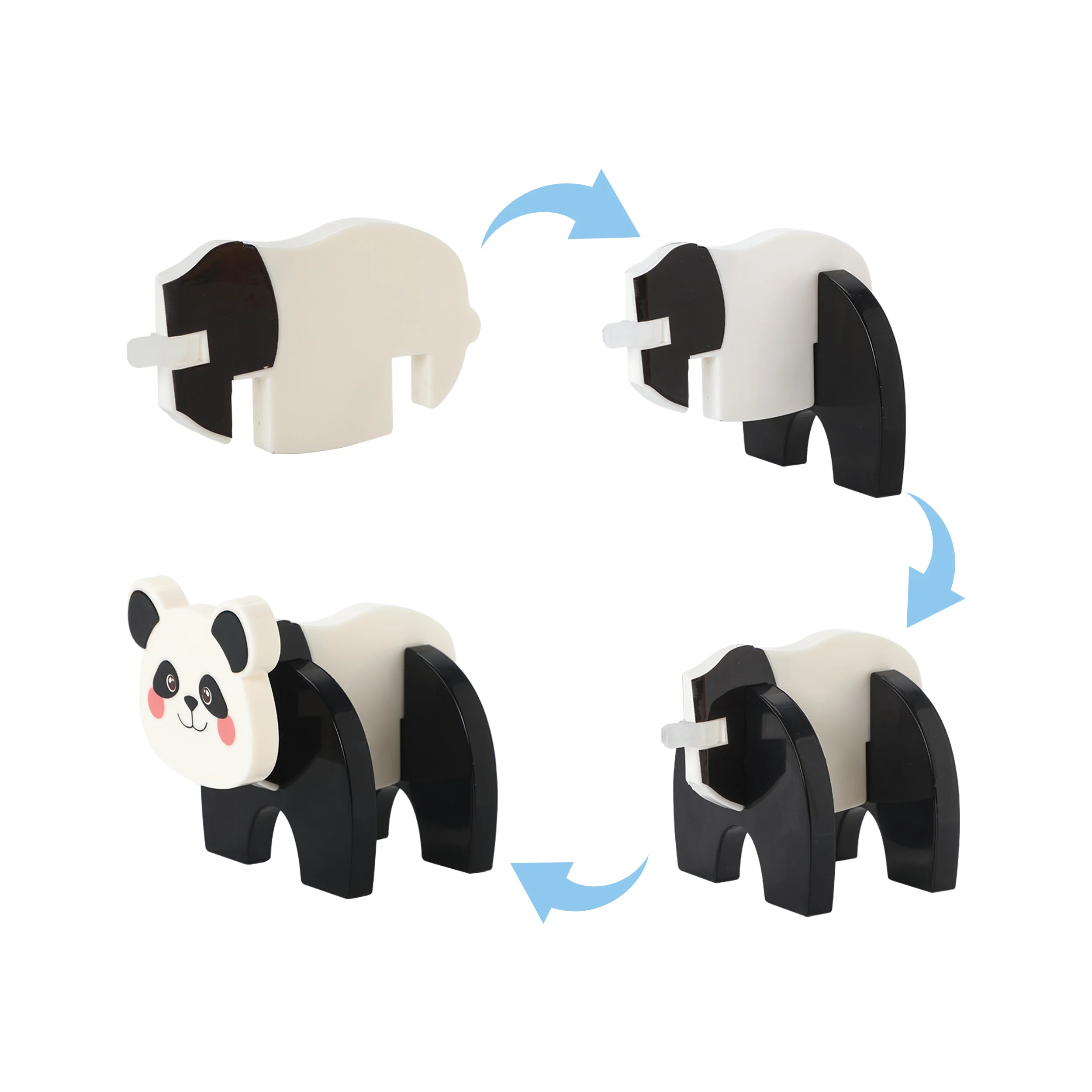 PicassoTiles Panda & Monkey Parent and Baby Characters Playset – 4 Pieces - Image 7