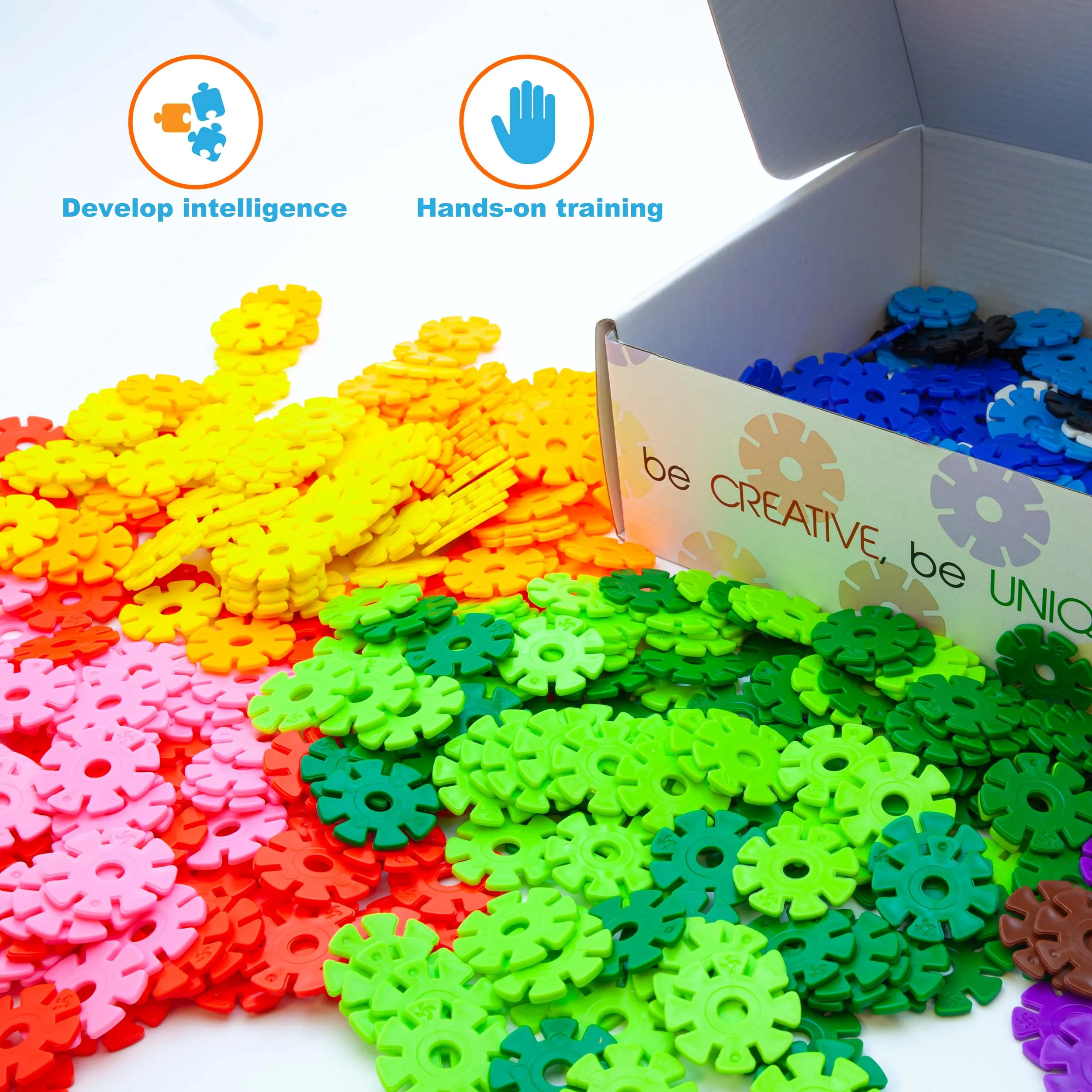 PicassoTiles 550 Piece Building Construction Toy Interlocking Chips - Image 5