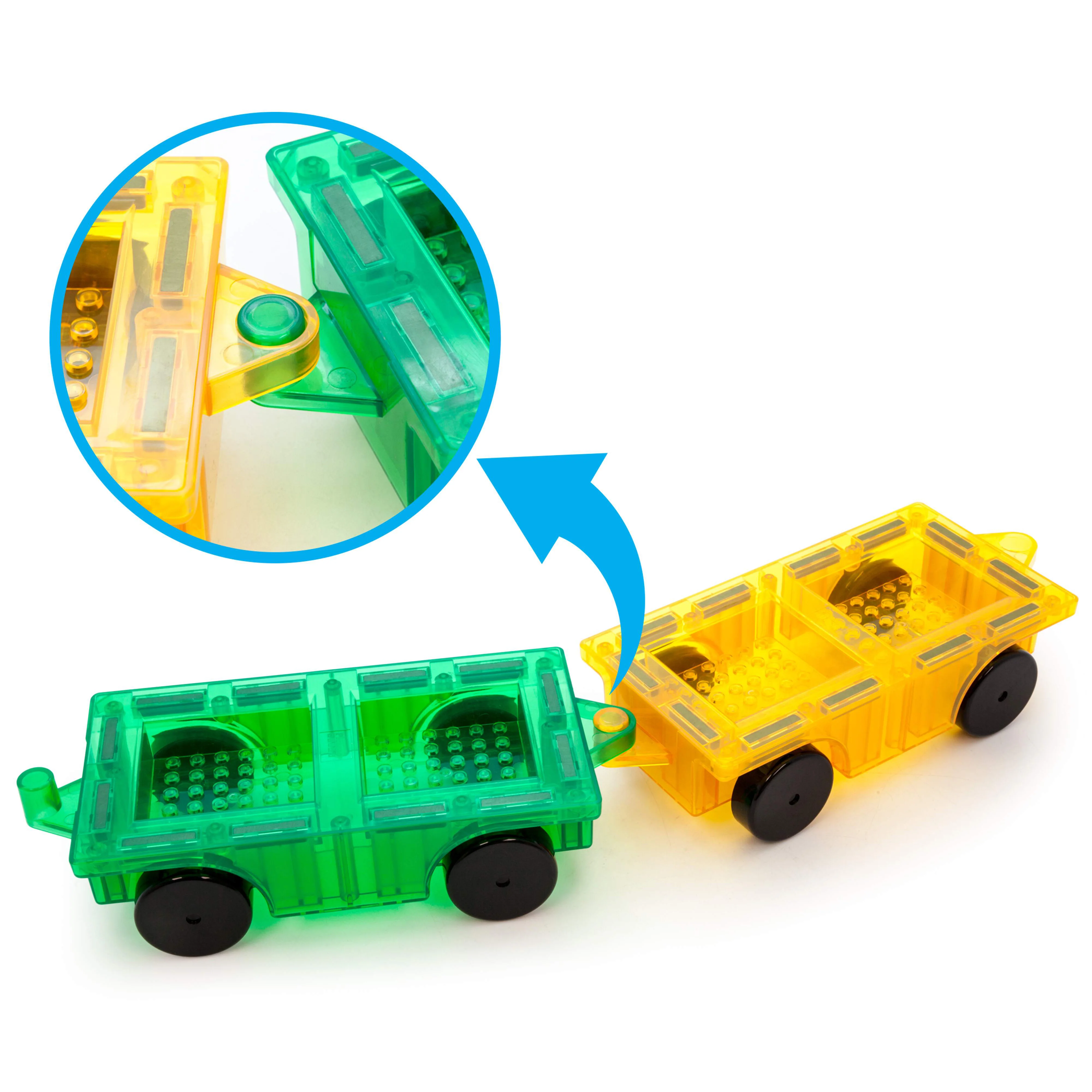 PicassoTiles 2 Action Figures with Transformable Car to Truck - Image 6