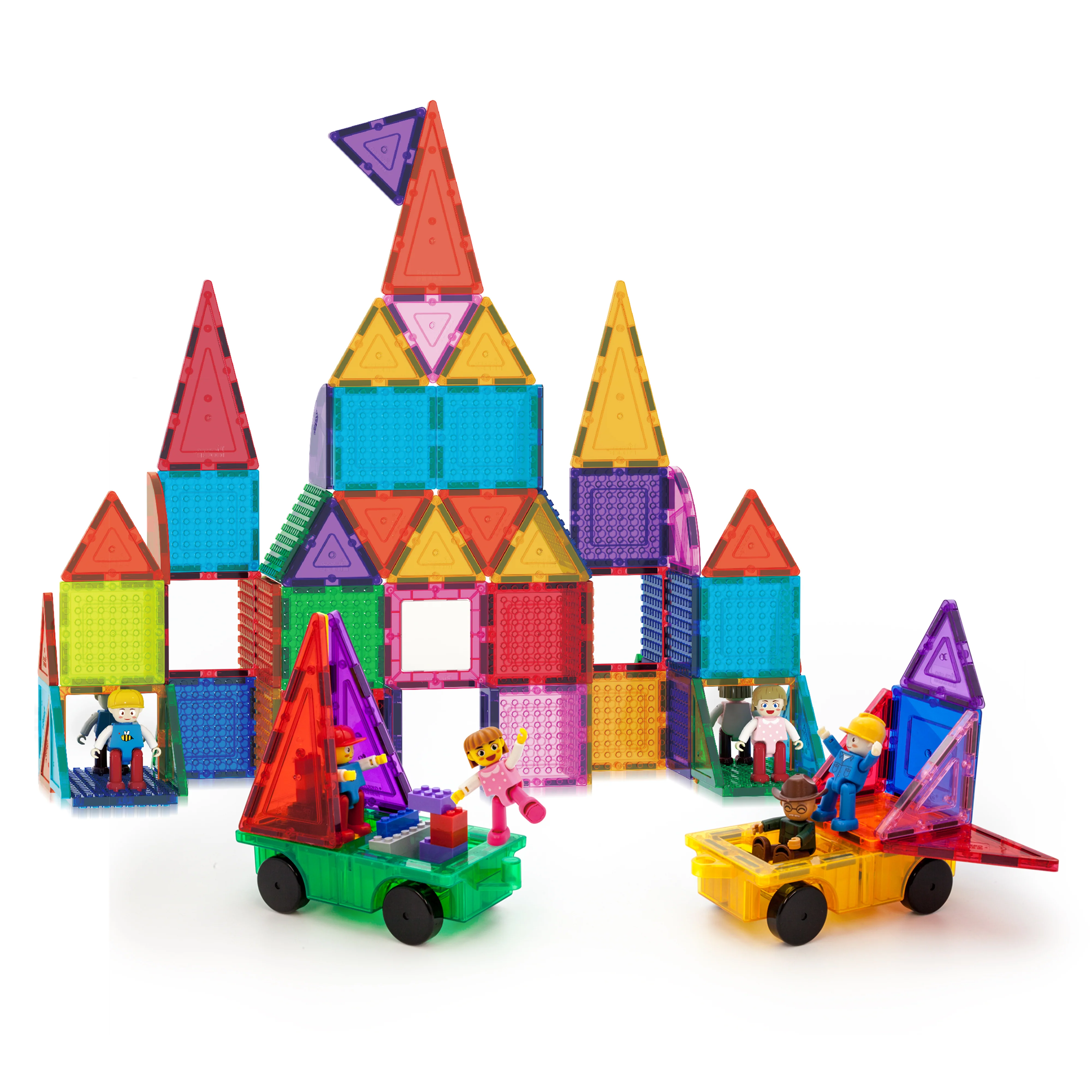 PicassoTiles 2 Action Figures with Transformable Car to Truck - Image 8