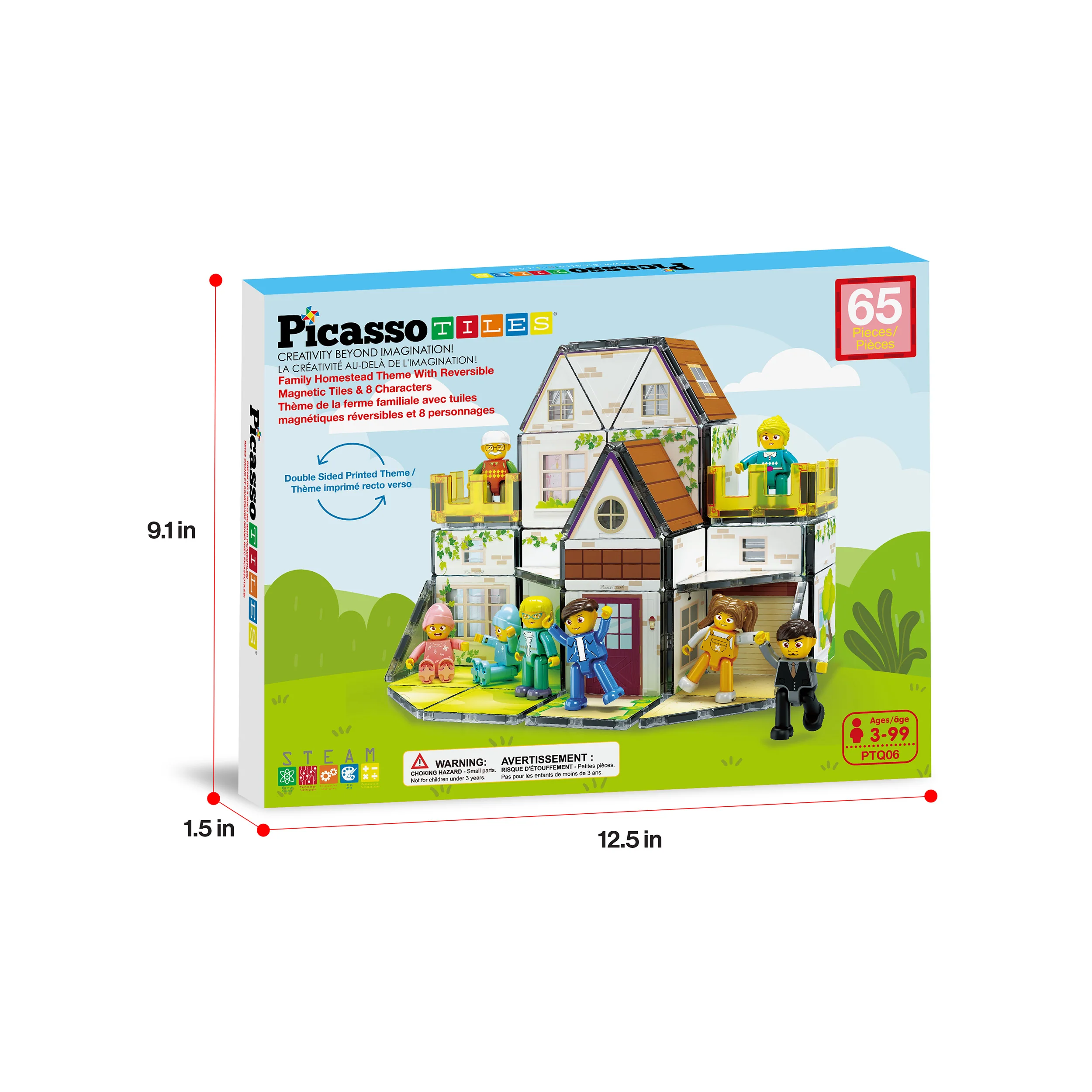 PicassoTiles Magnetic Tiles Family Doll House Set - Image 9
