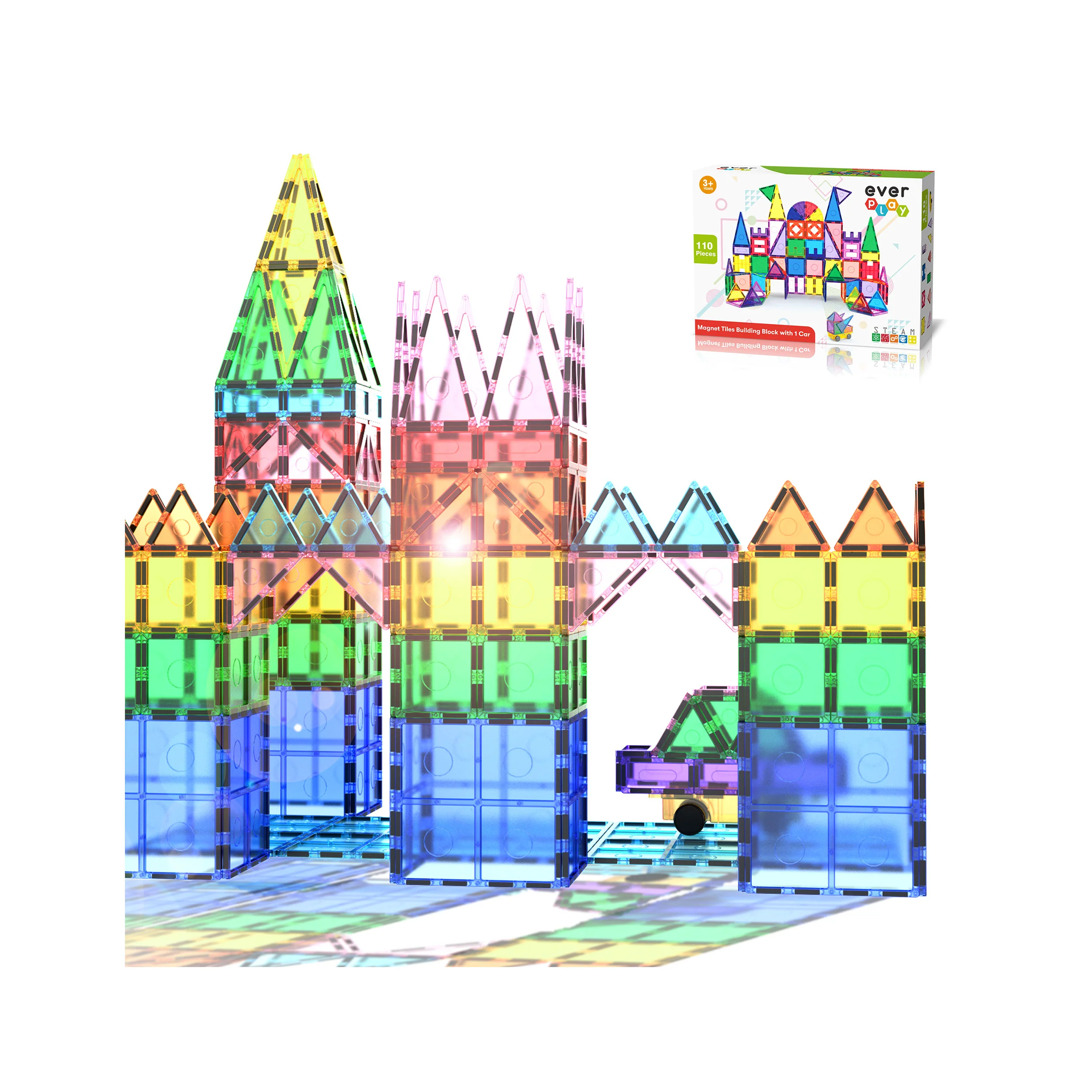 Everplay 110 Piece Magnetic Tile Set