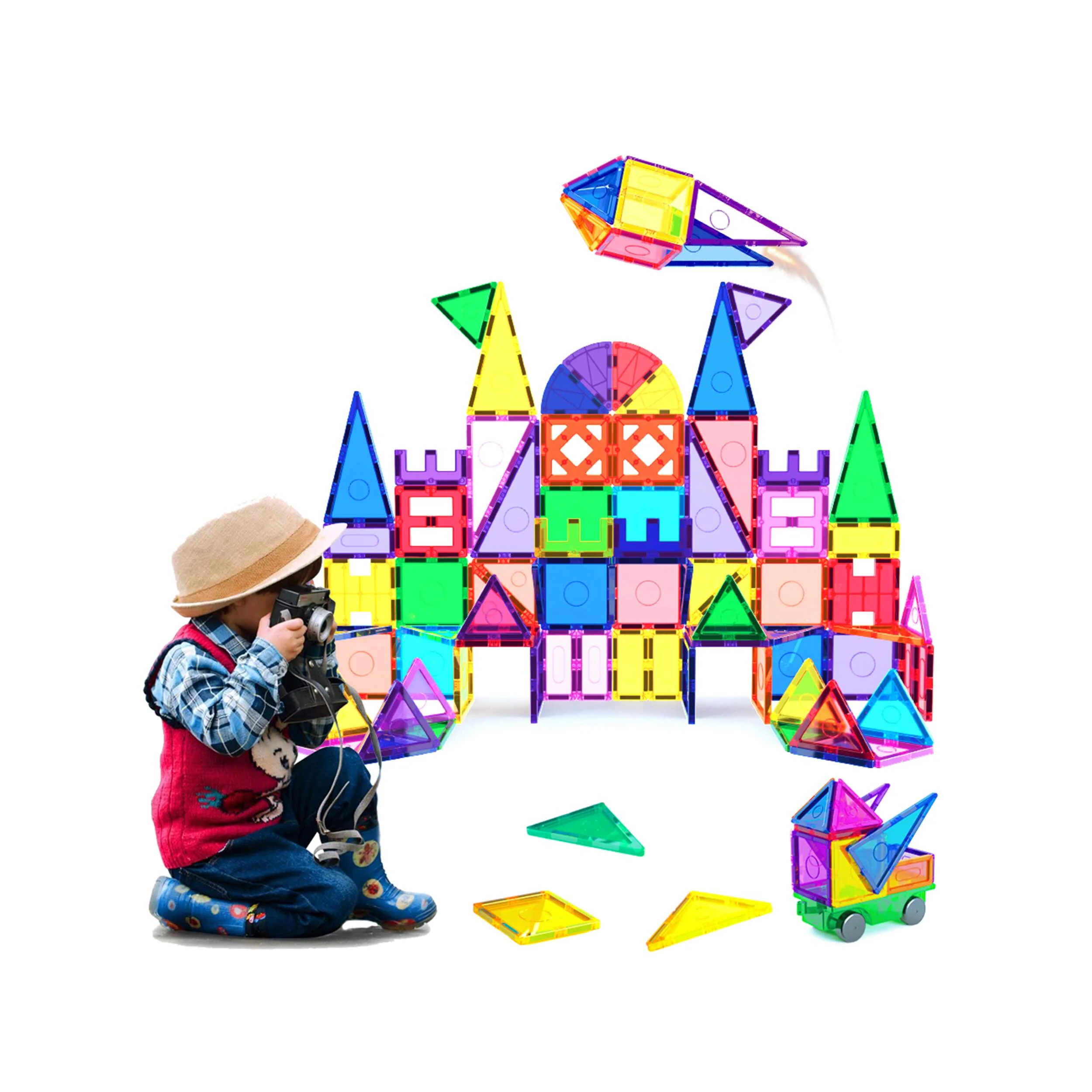 Everplay 110 Piece Magnetic Tile Set - Image 5