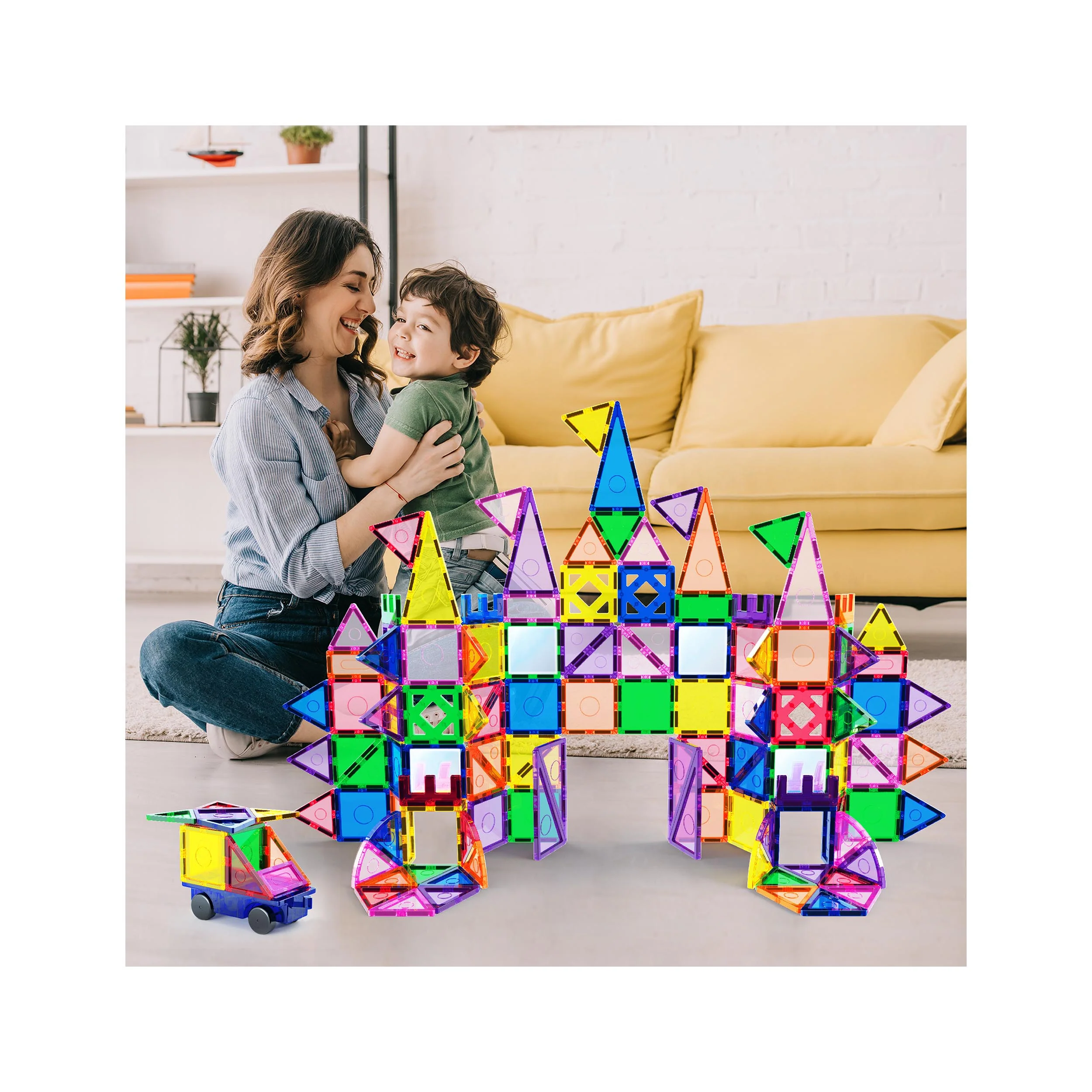 Everplay 140 Piece Magnetic Tile Set - Image 3