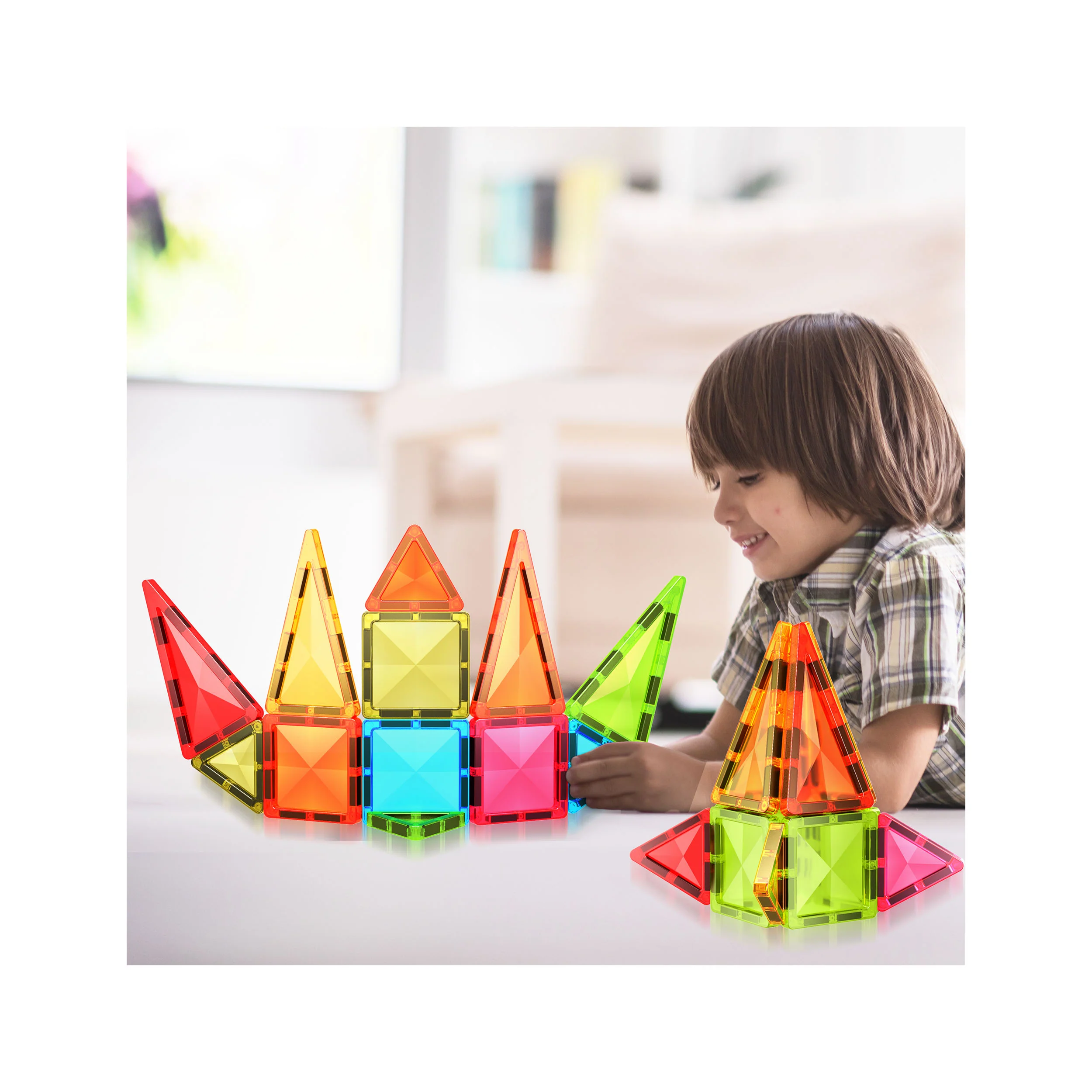 EverPlay 24 pcs Travel Size Magnetic Tiles Building Blocks - Image 6