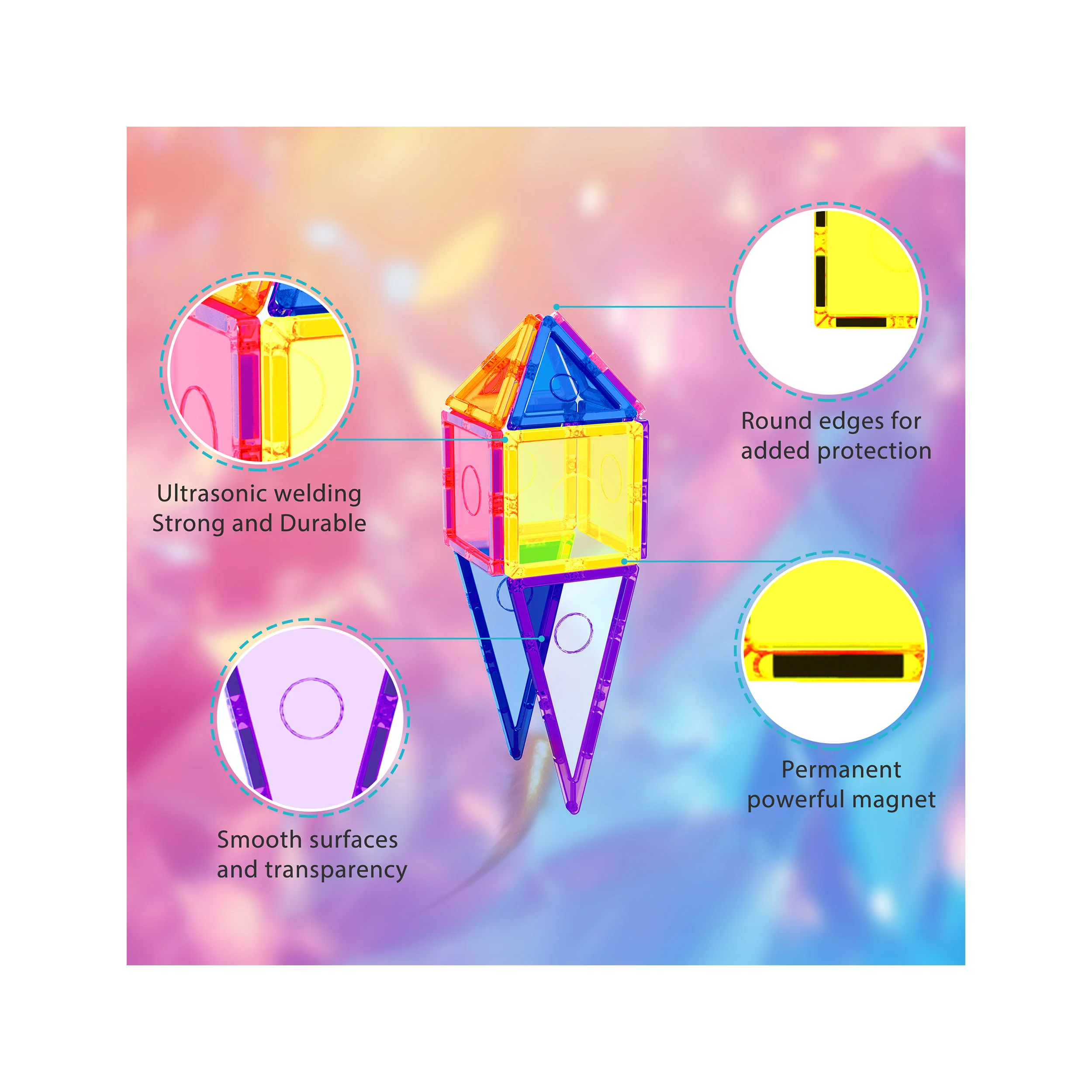 EverPlay 24pc Magnetic Tile Blocks - Image 4