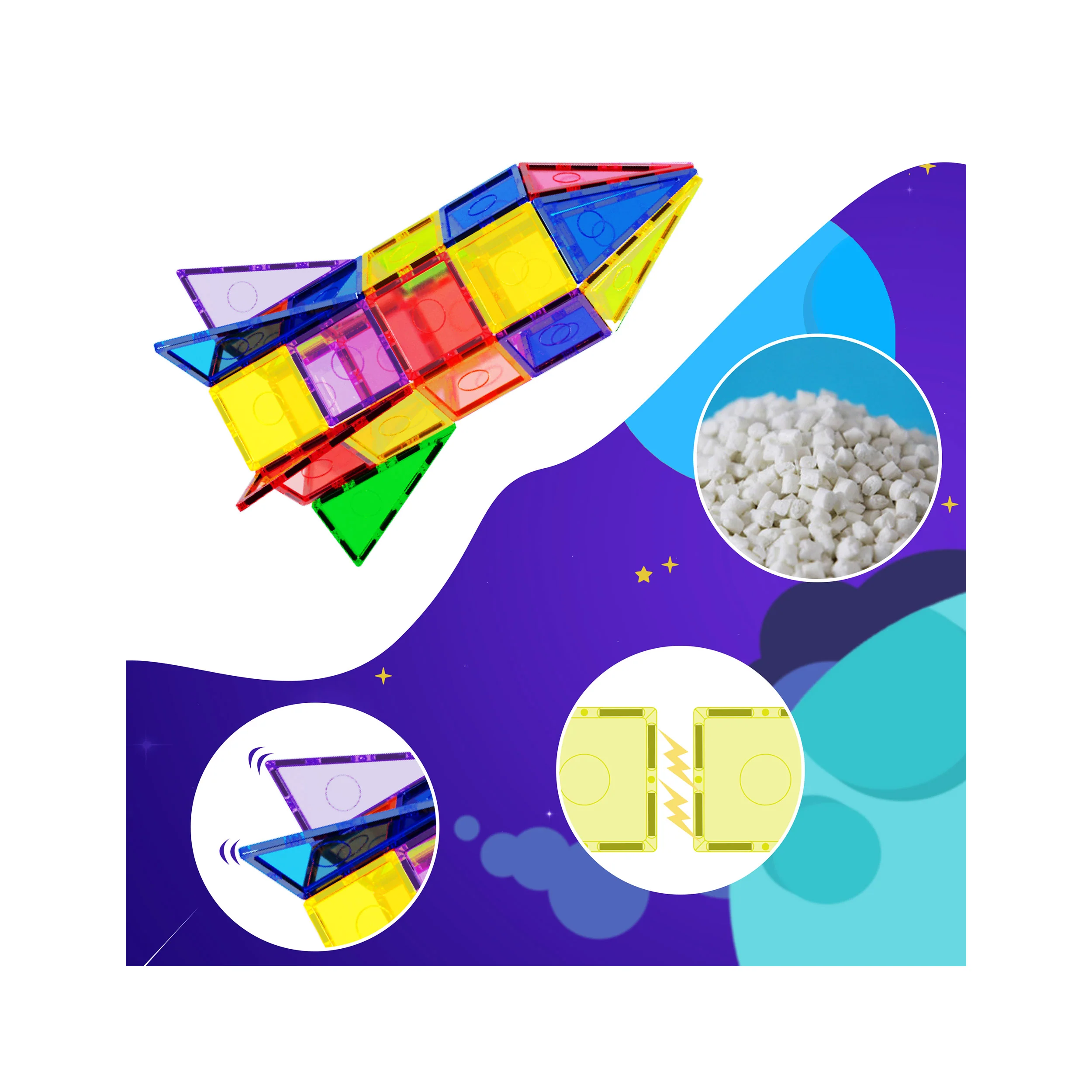 Everplay 30 Piece Magnetic Tile Set - Image 3