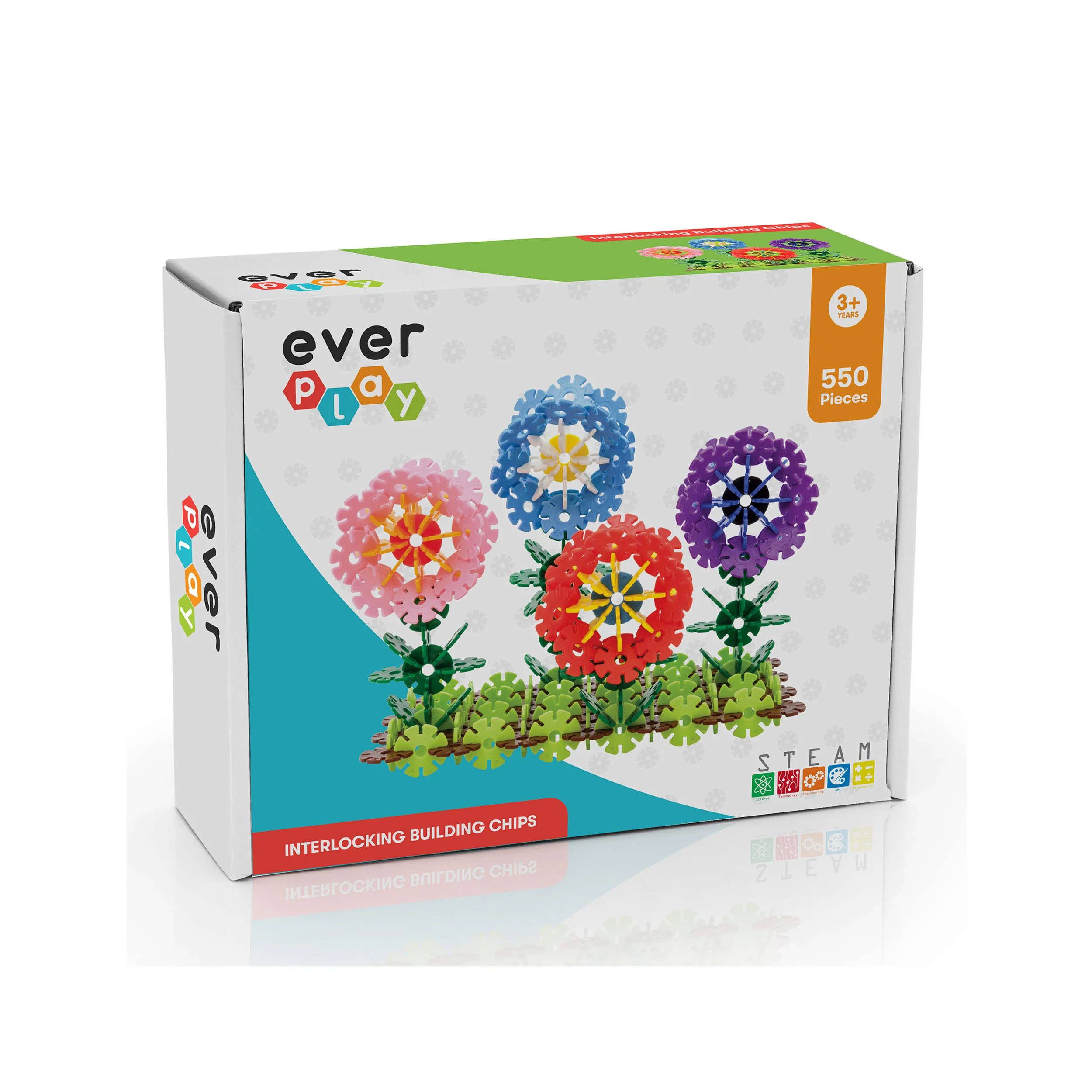 EverPlay 550 Piece Building Construction Toy Interlocking Chips - Image 8