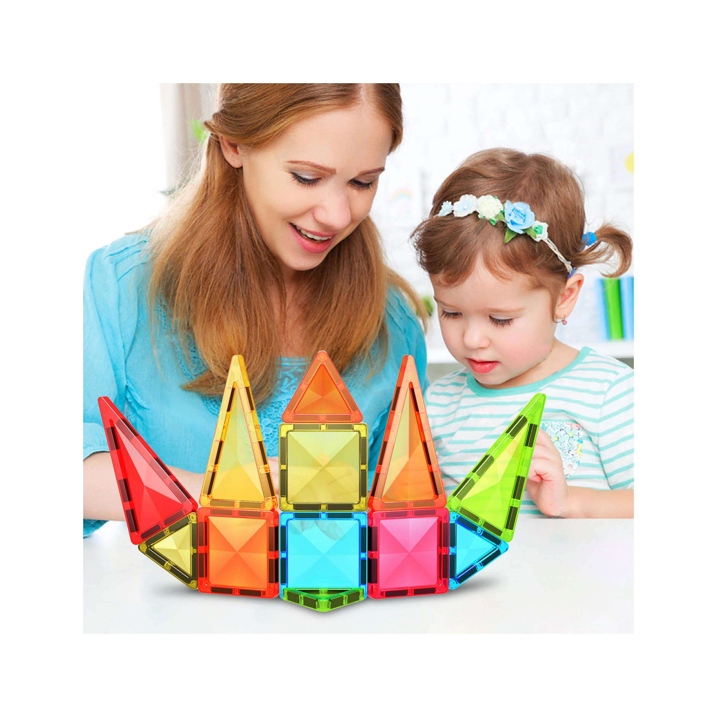 EverPlay 12pc Magnet Tiles Building Block Travel Set - Image 2