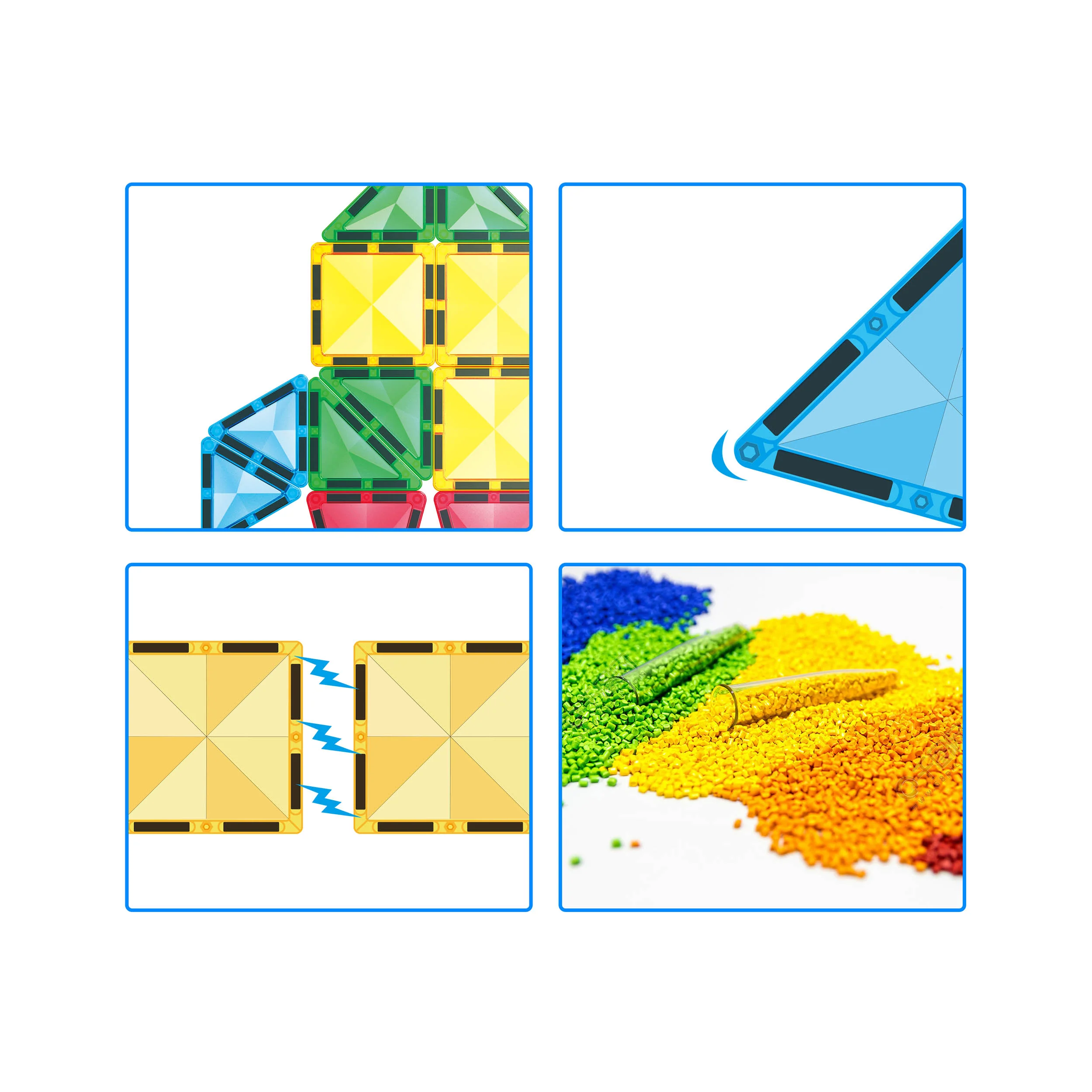 EverPlay 12pc Magnet Tiles Building Block Travel Set - Image 3