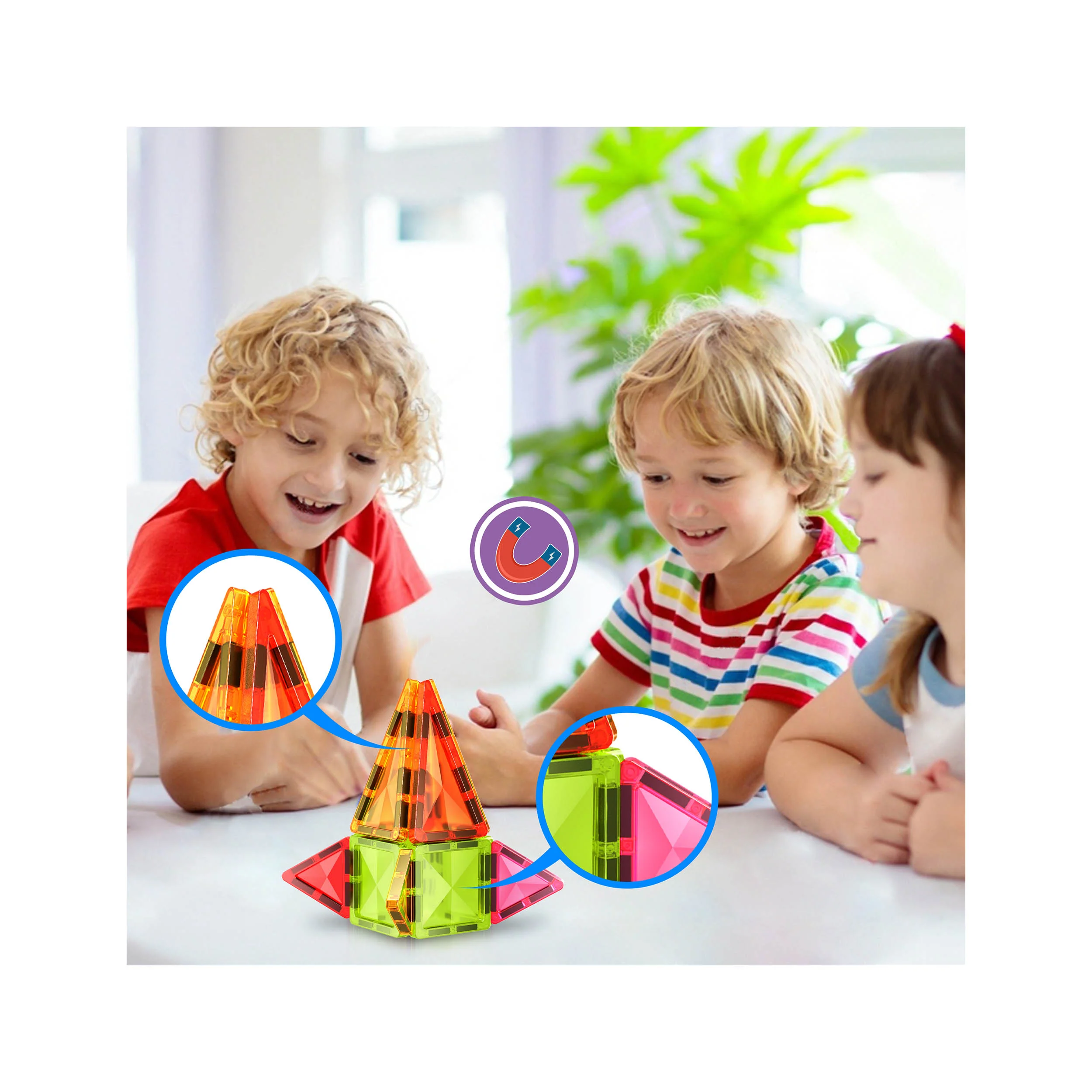 EverPlay 12pc Magnet Tiles Building Block Travel Set - Image 7