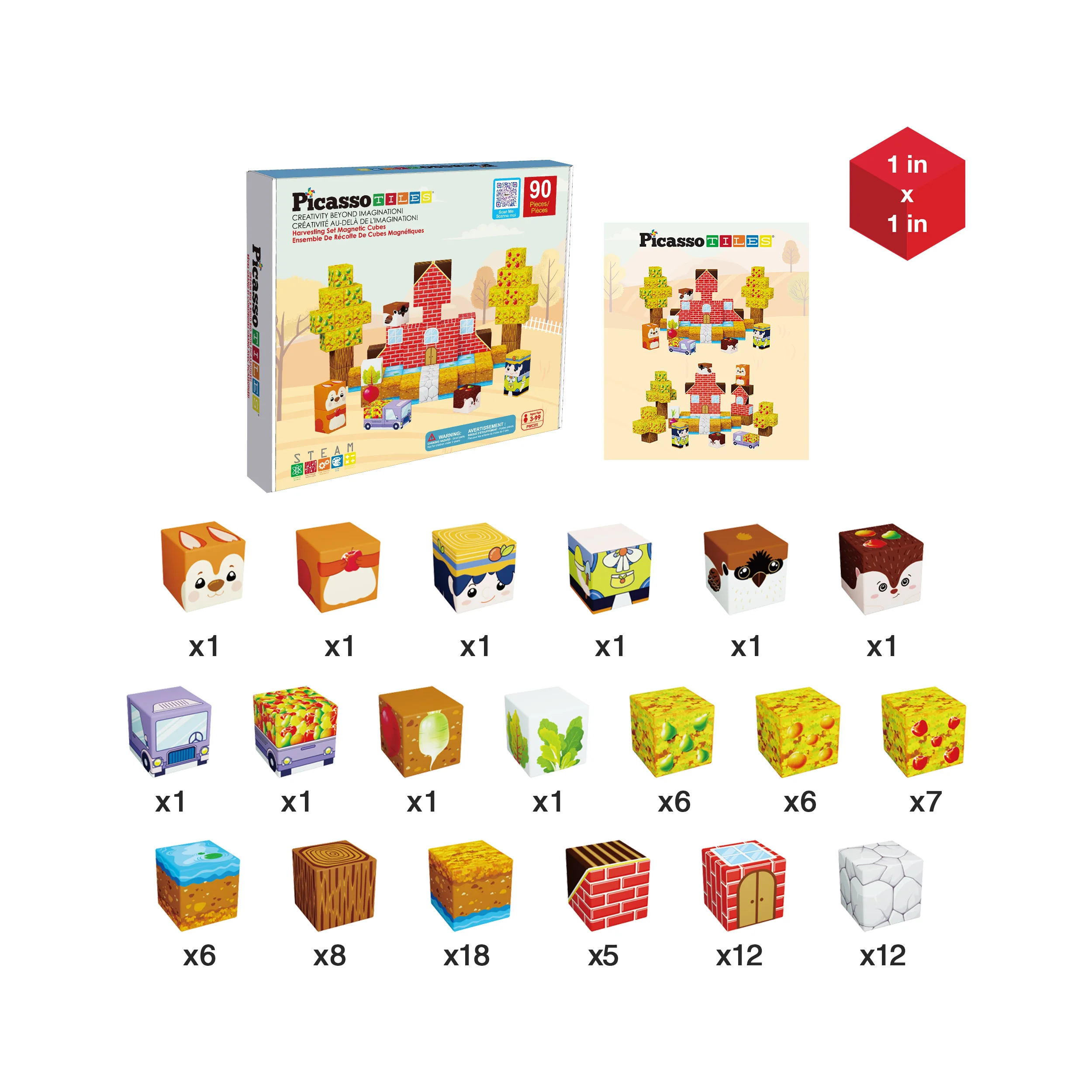 Farm Harvesting Magnetic Cubes Set - Image 3