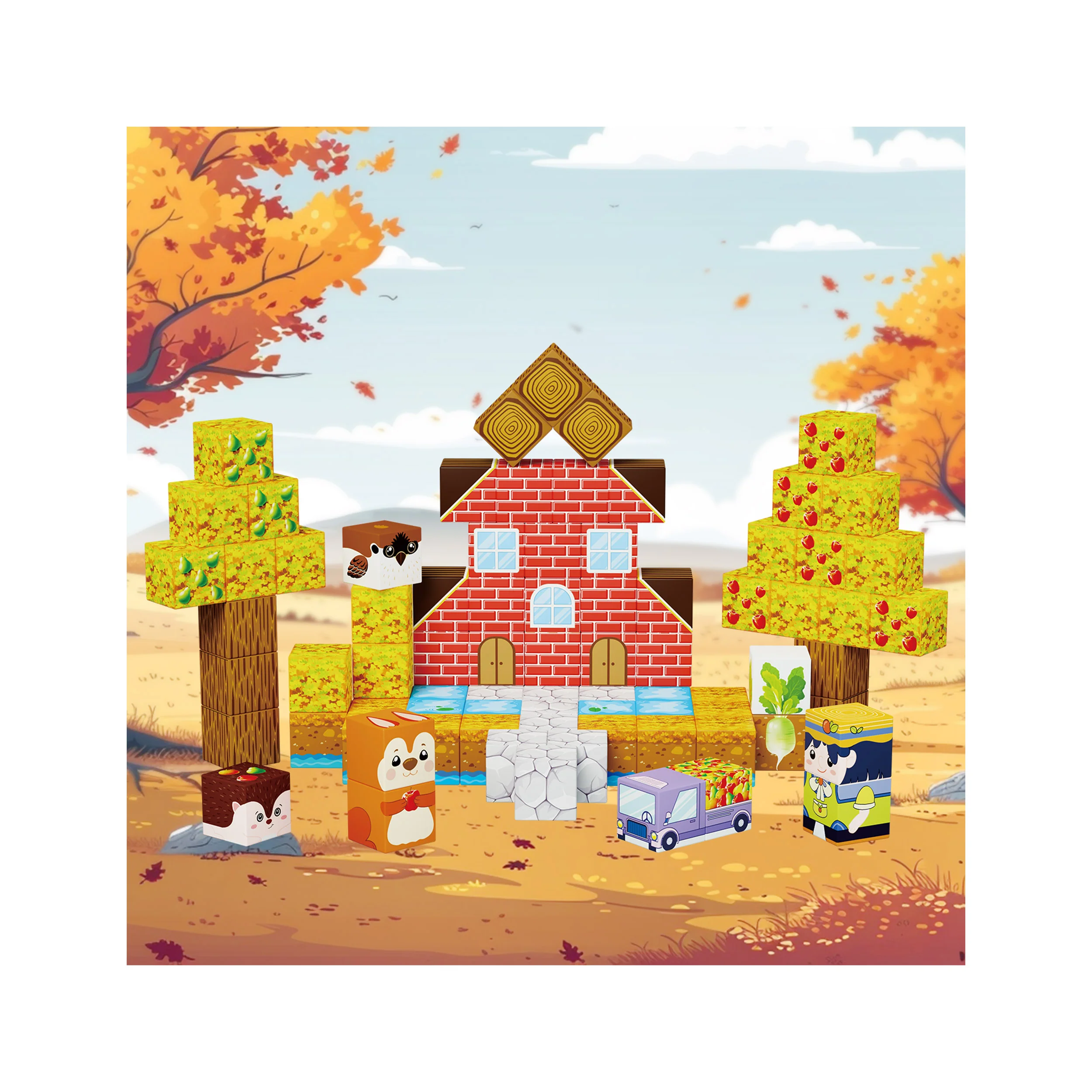 Farm Harvesting Magnetic Cubes Set - Image 8