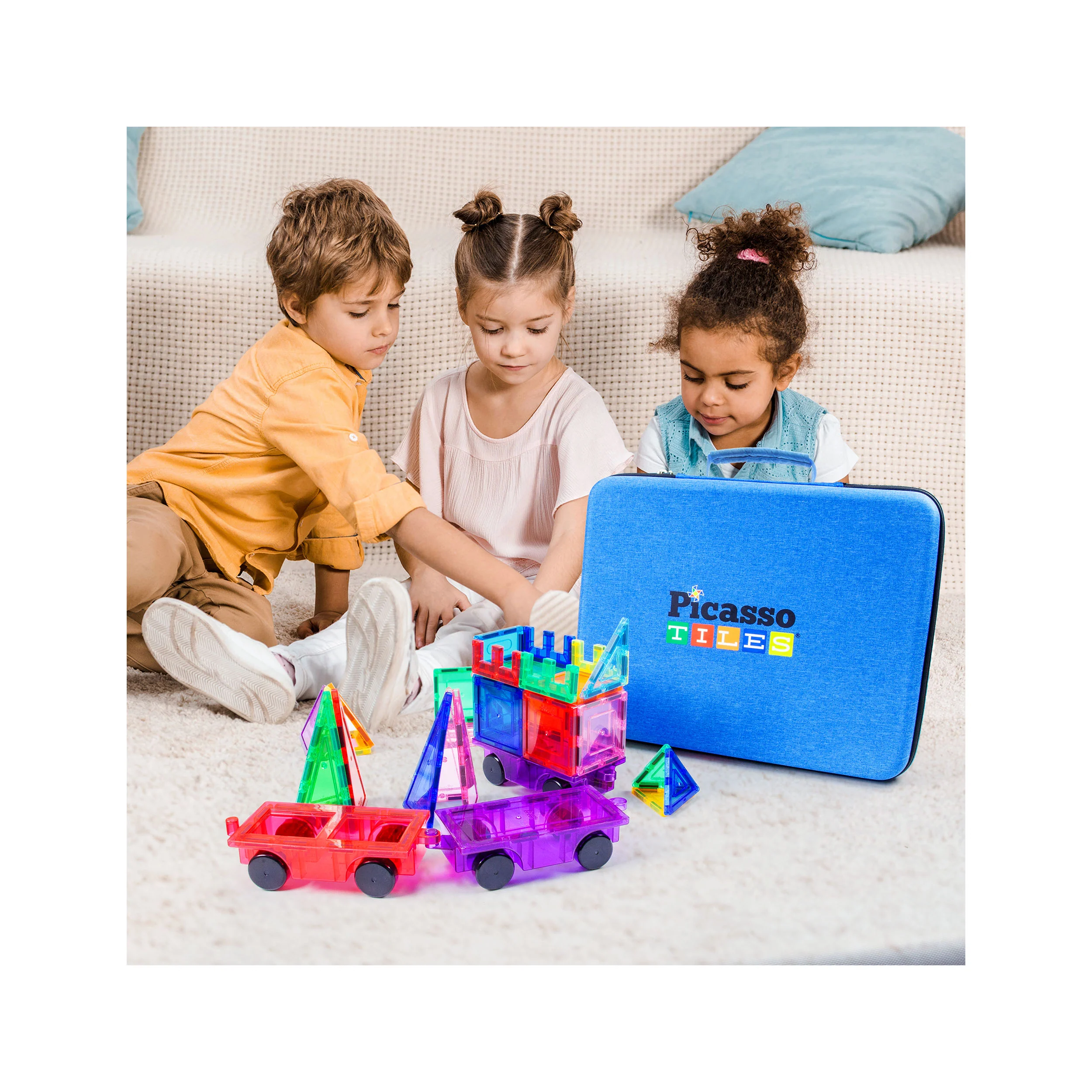 PicassoTiles Magnetic Tiles Storage Water Resistant Medium Toy Case - Image 2