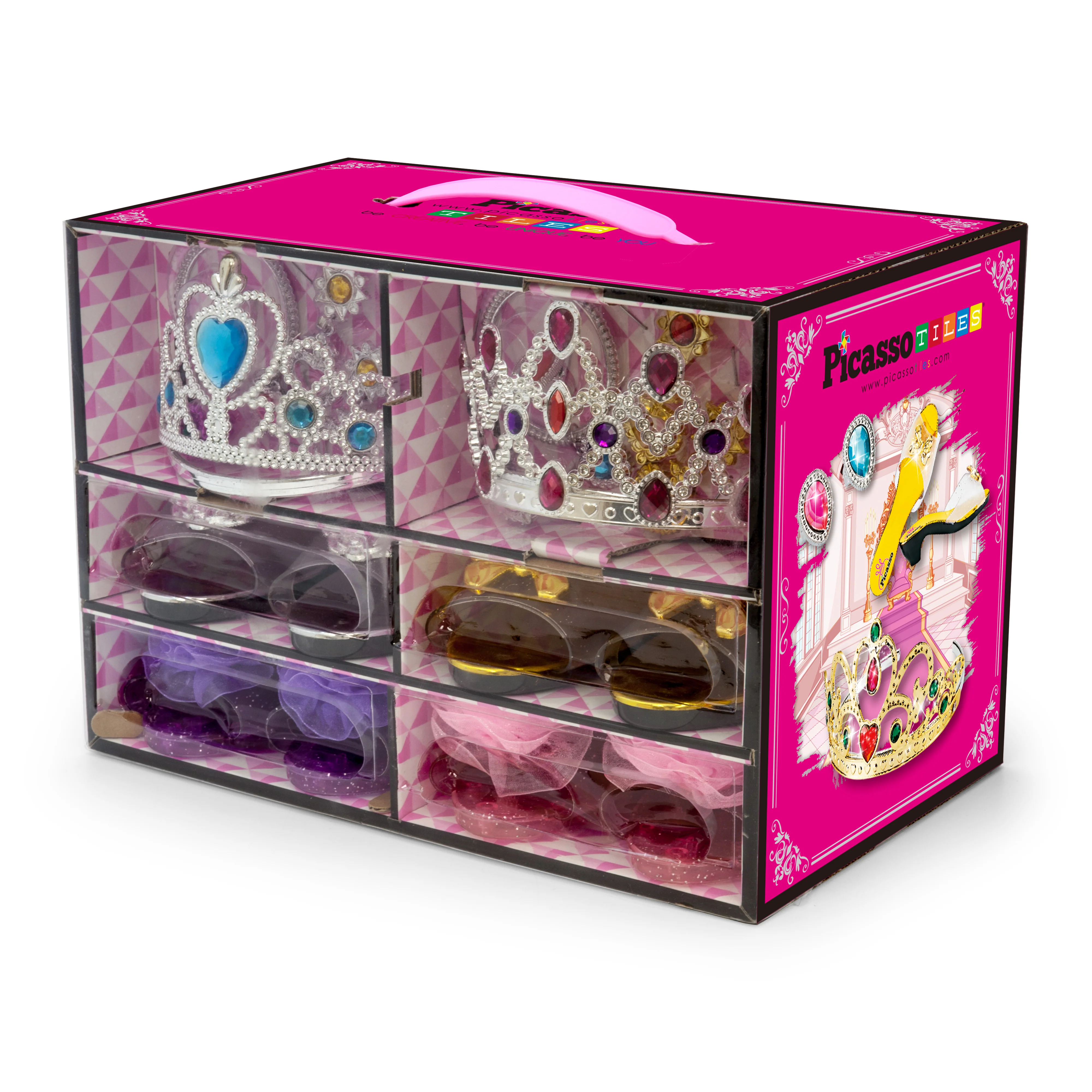 PicassoTiles 20 Piece Fairytale Royal Princess Dress Up Kit - Image 4