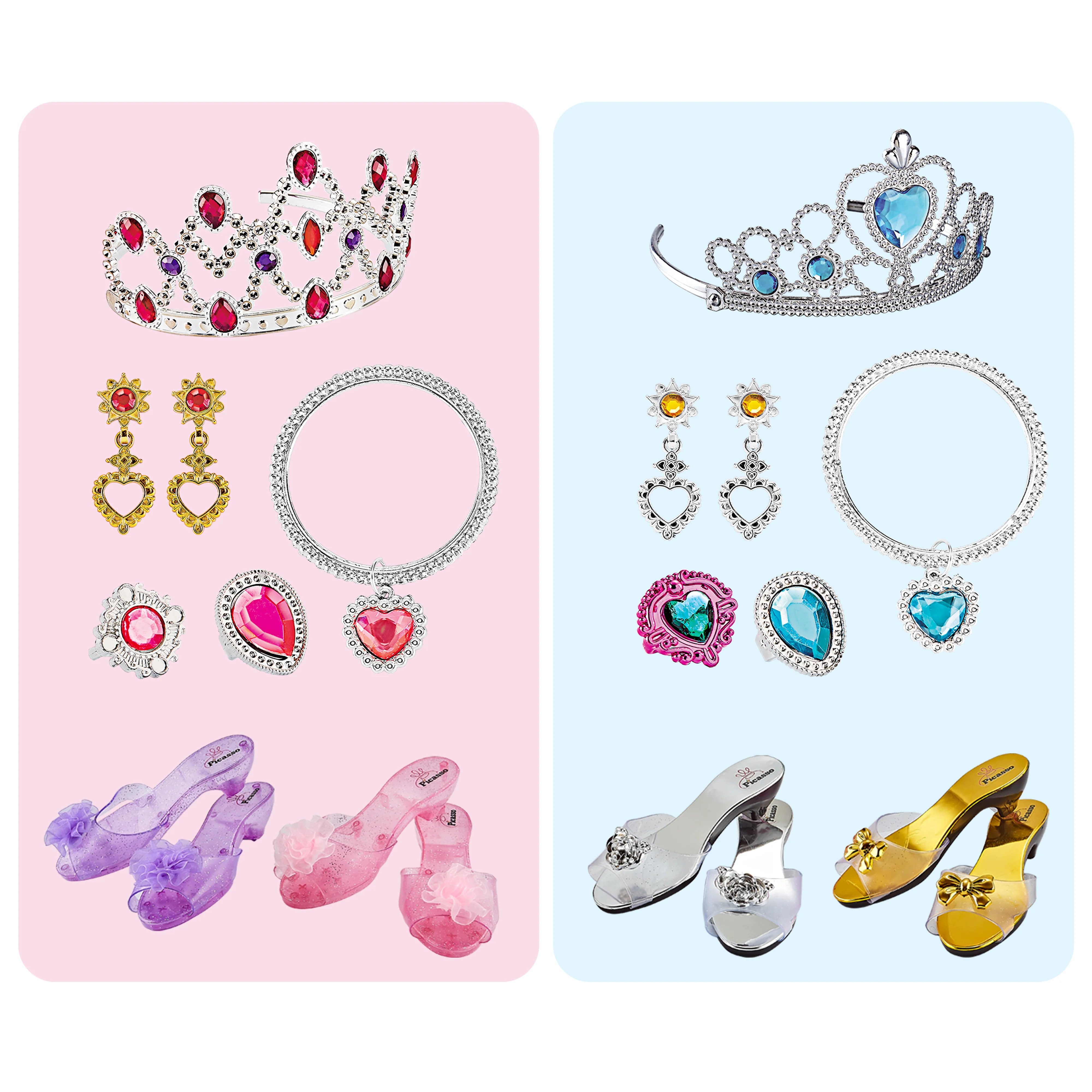 PicassoTiles 20 Piece Fairytale Royal Princess Dress Up Kit - Image 6