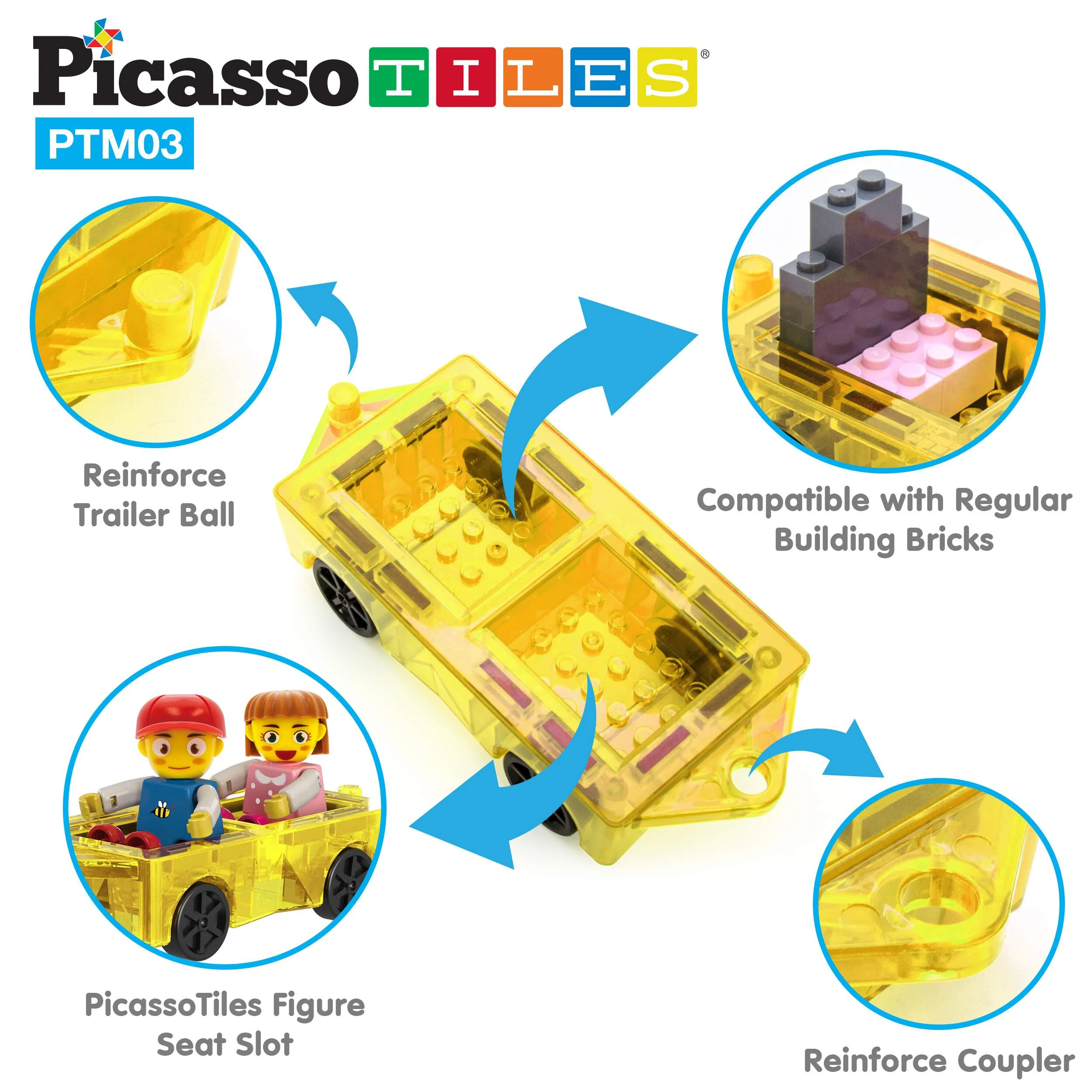 PicassoTiles Mini Car & 2 Character Set - Image 5