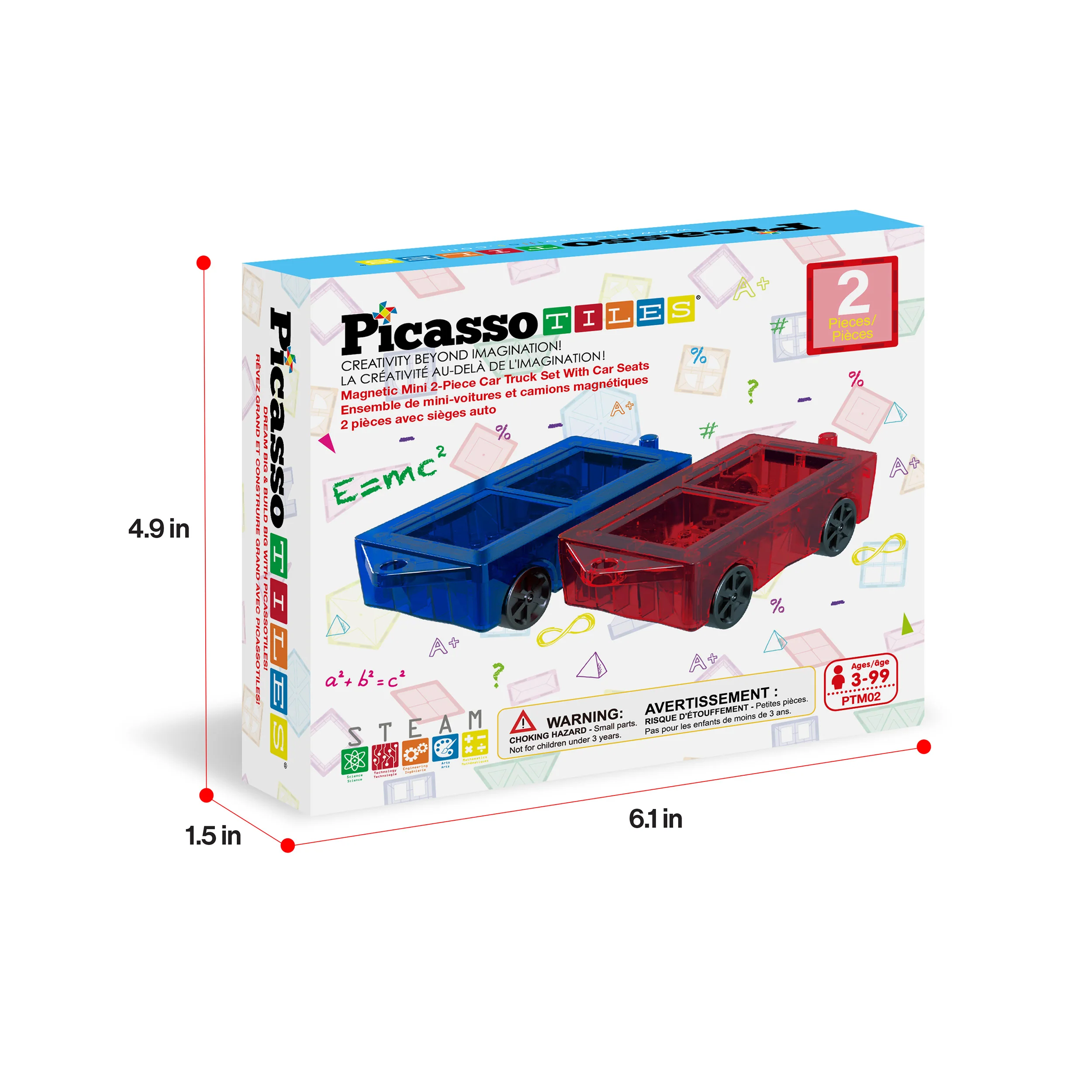 PicassoTiles Mini Car Truck 2pc Set - Image 8