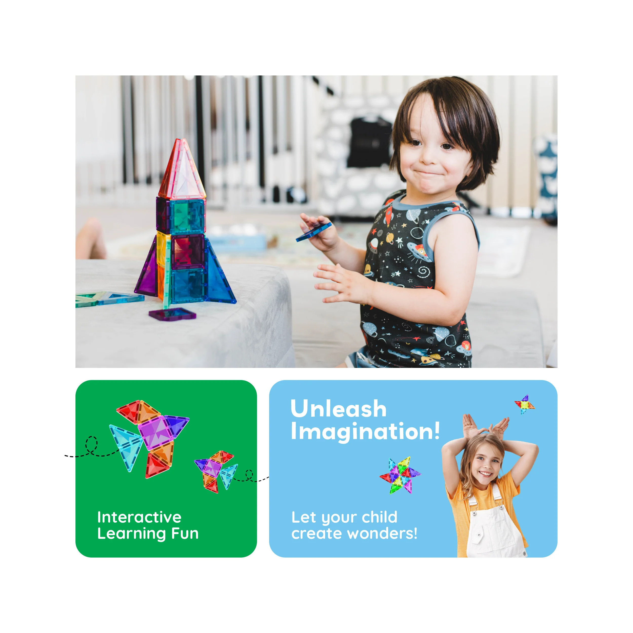 PicassoTiles 60 Piece Magnetic Building Set - Travel Sized - Image 4