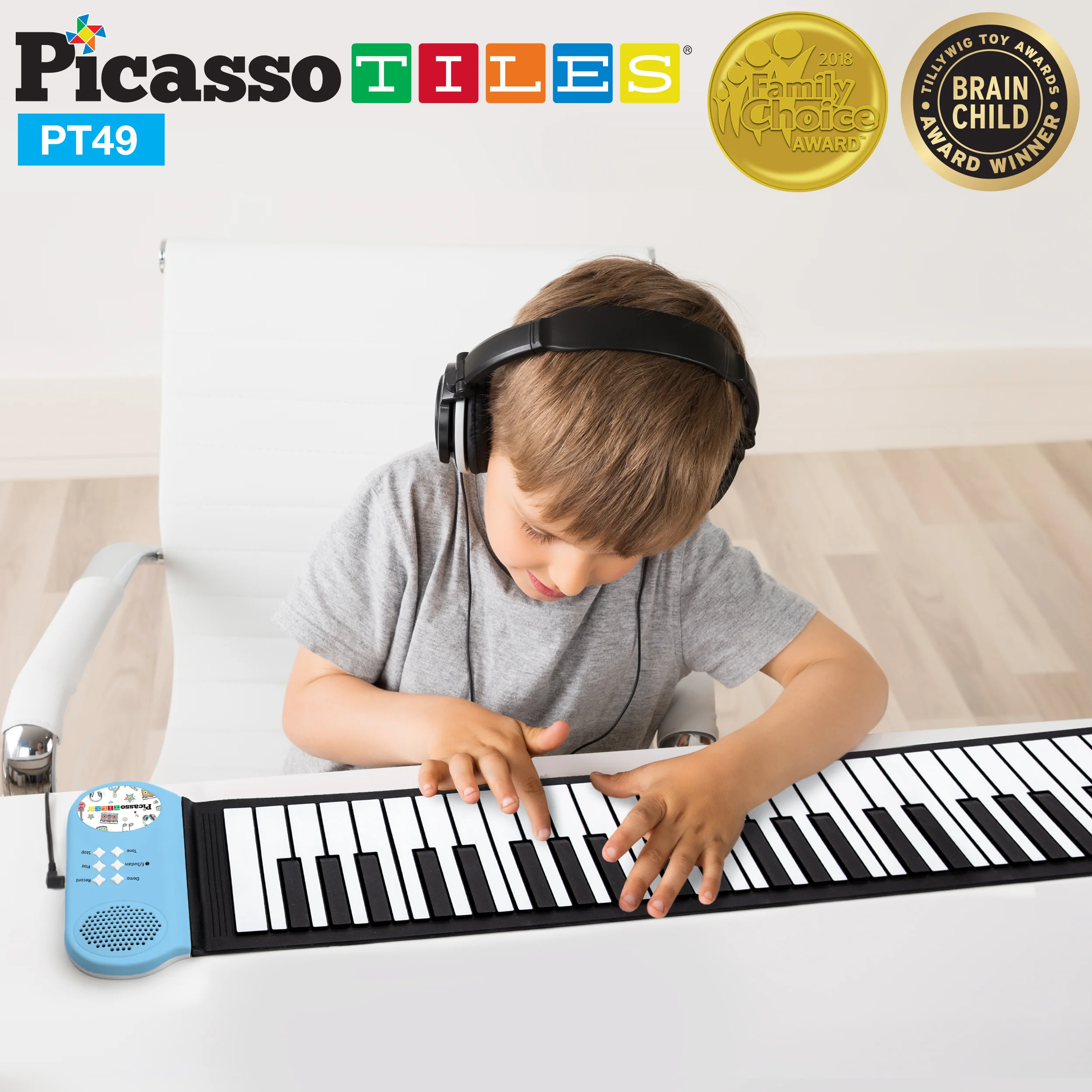PicassoTiles Roll Up Piano Keyboard - Image 2
