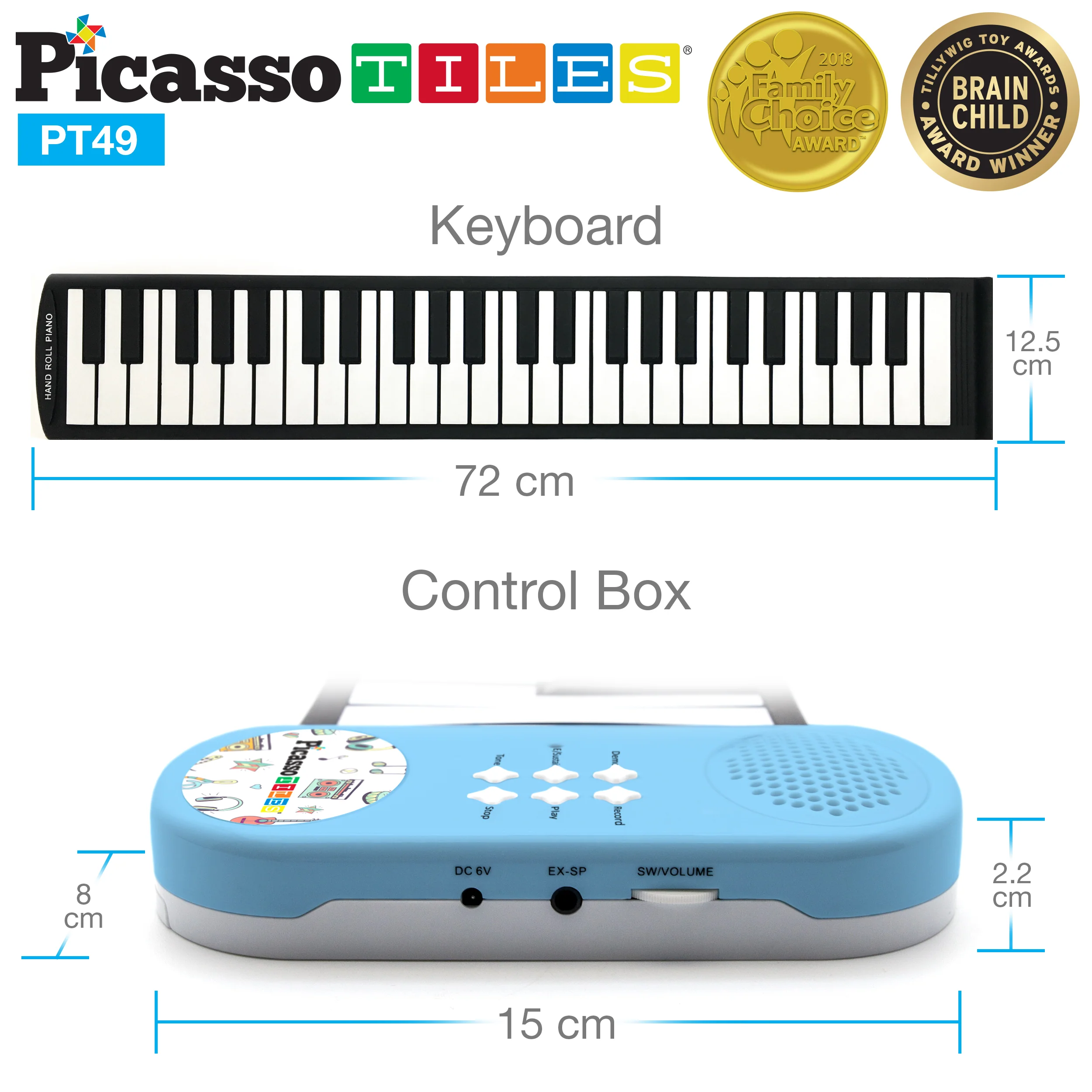 PicassoTiles Roll Up Piano Keyboard - Image 7