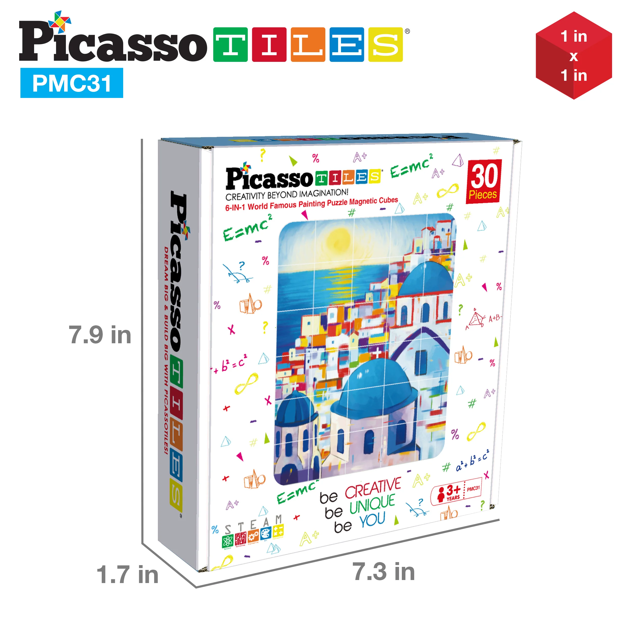 PicassoTiles Magnet Puzzle Cubes Famous Paintings with Free Frame Stand - Image 4