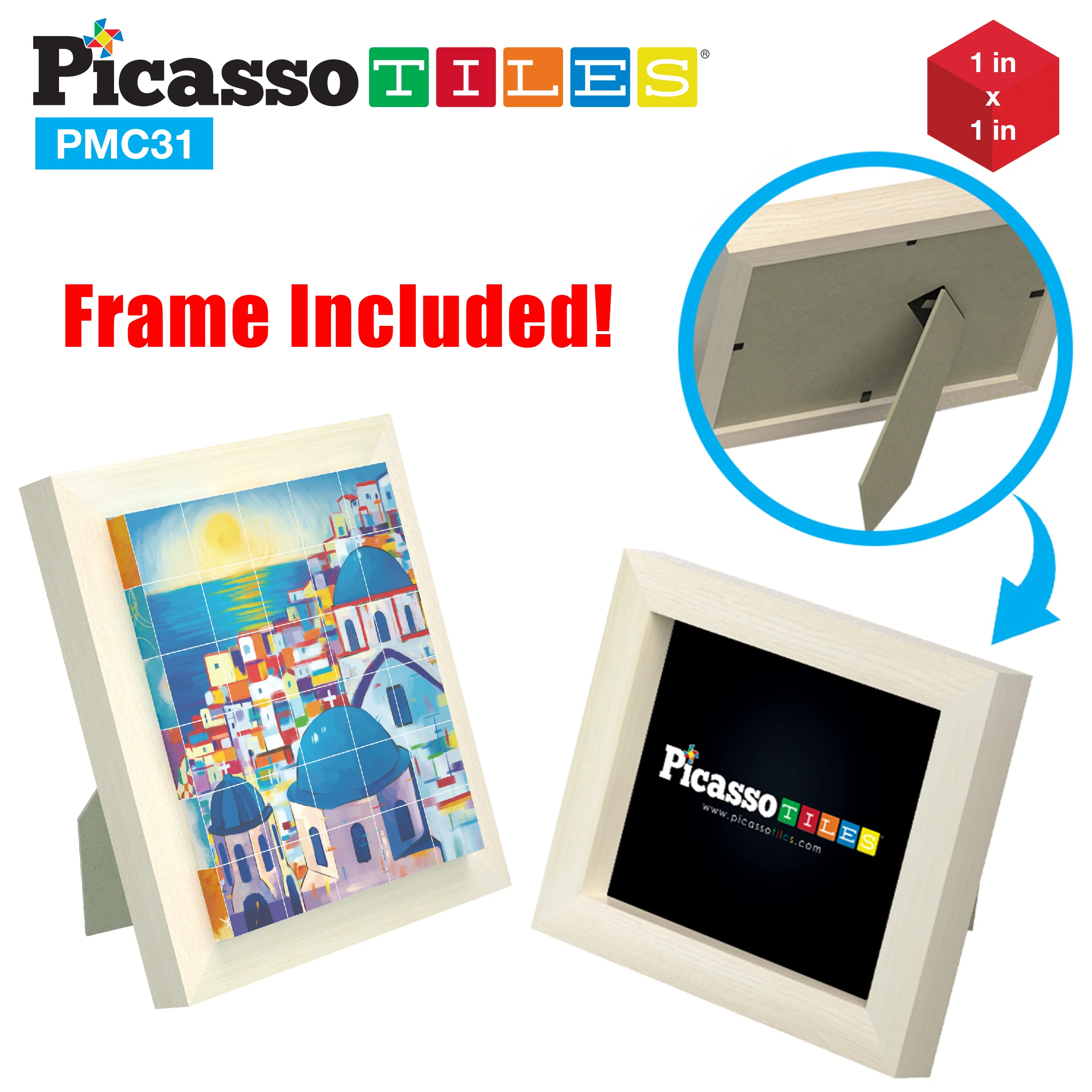 PicassoTiles Magnet Puzzle Cubes Famous Paintings with Free Frame Stand - Image 5