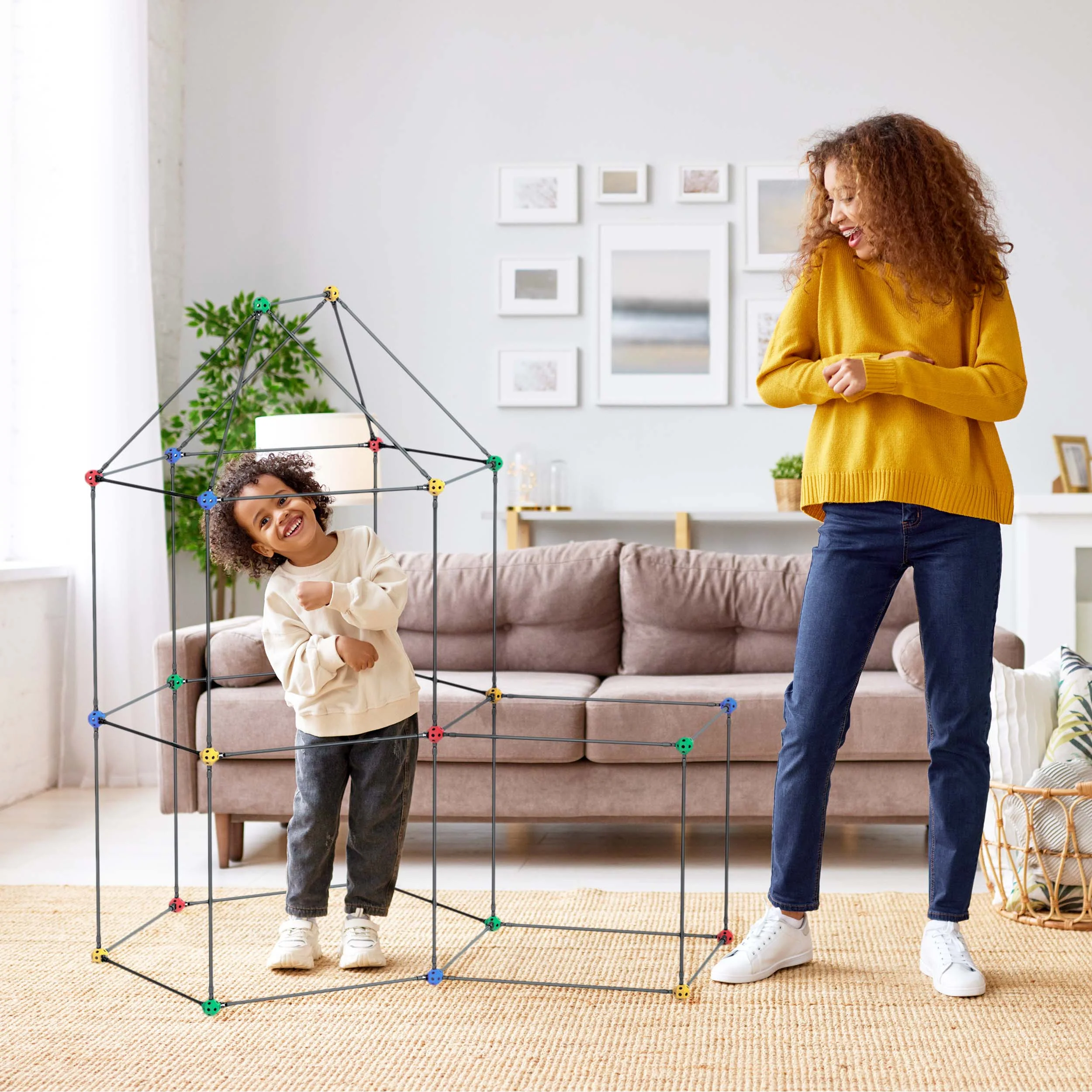 PicassoTiles 100 Piece Fort Building Kit - Image 3