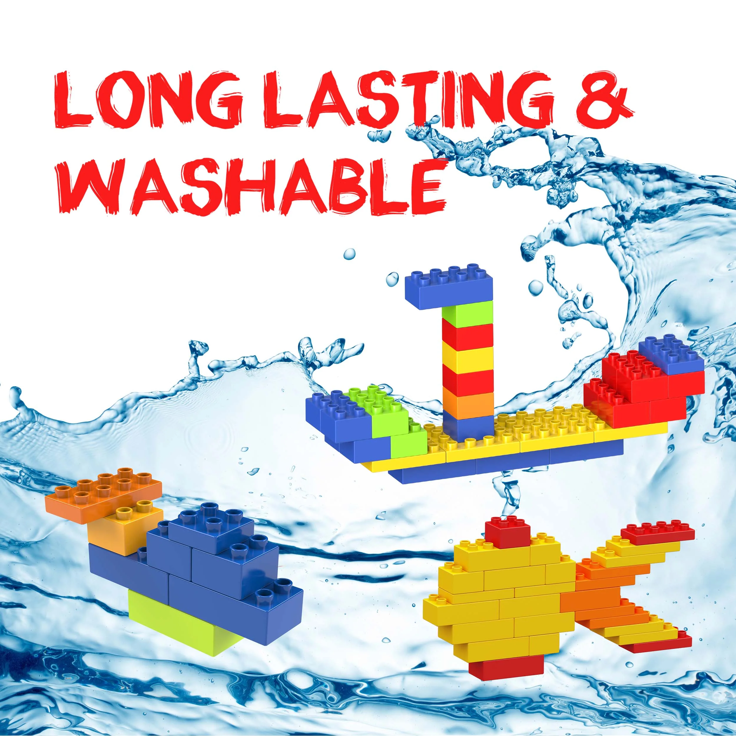 PicassoTiles Large Colorful Brick Building Block 100 Piece Kit - Image 6