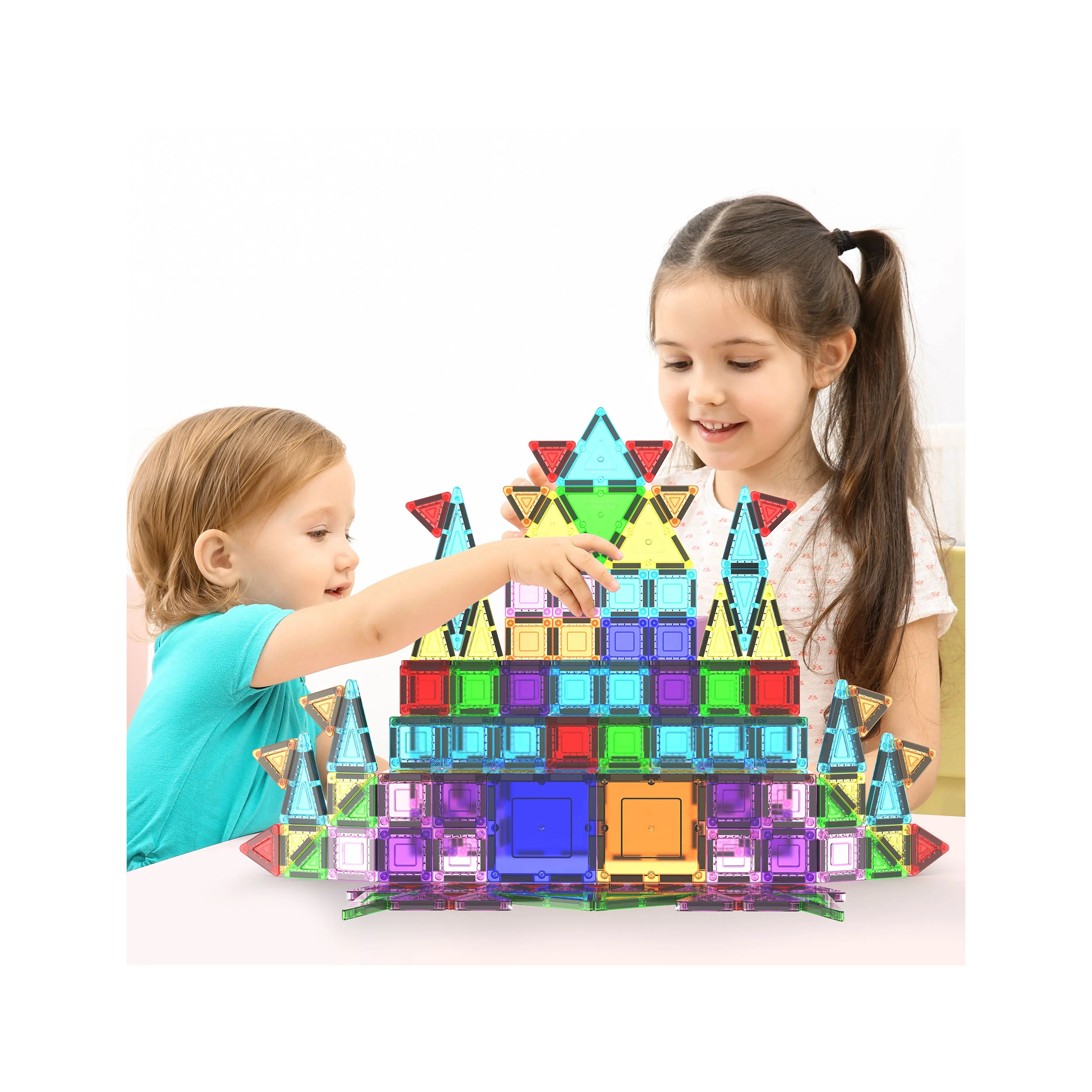 PicassoTiles 100pc Nano Magnetic Building Tiles Construction Travel Set - Image 2