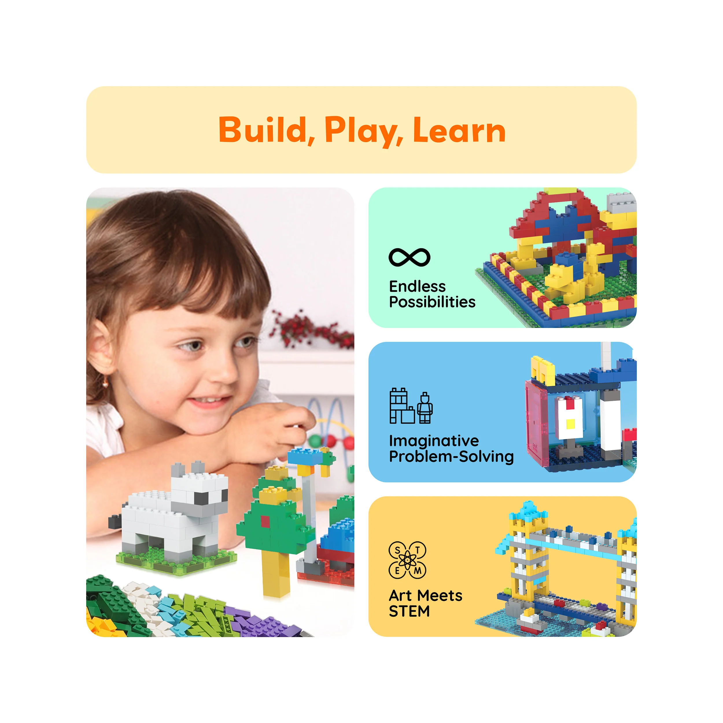 PicassoTiles 1016pc Magnetic Brick and Tiles Combo Set - Image 4