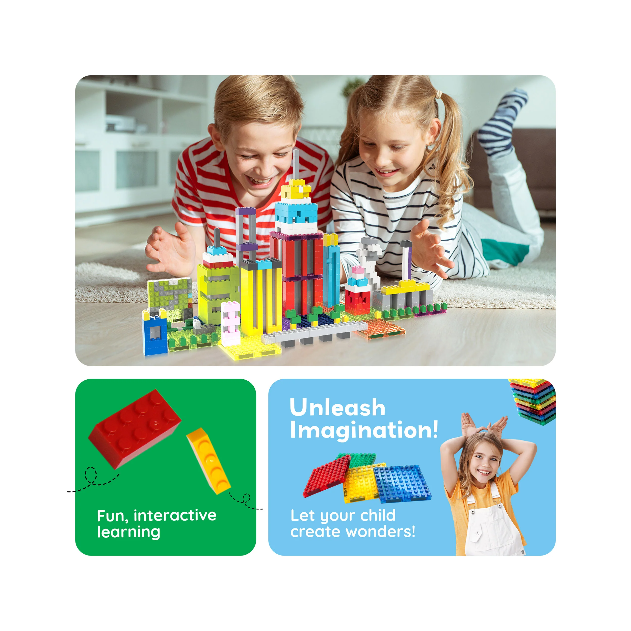 PicassoTiles 1016pc Magnetic Brick and Tiles Combo Set - Image 5