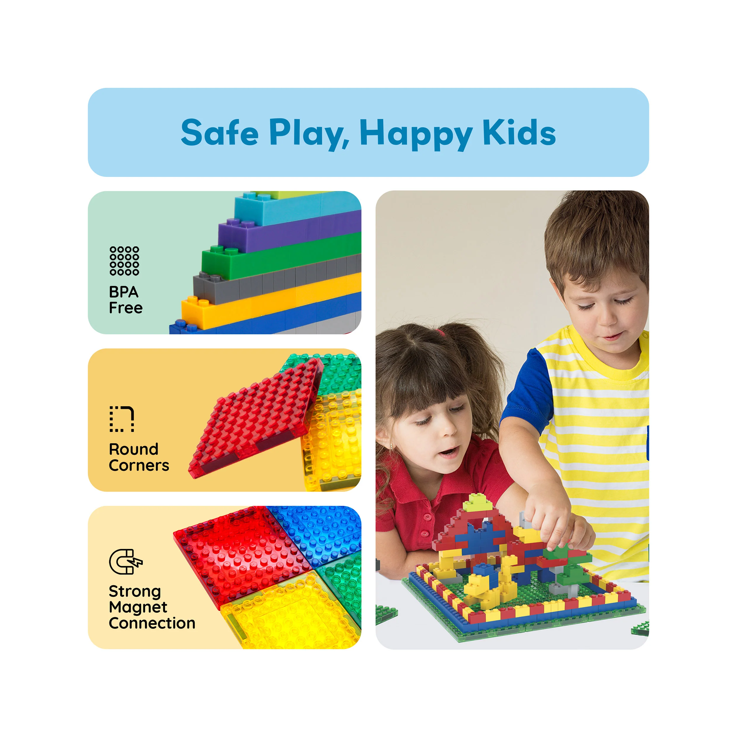 PicassoTiles 1016pc Magnetic Brick and Tiles Combo Set - Image 6