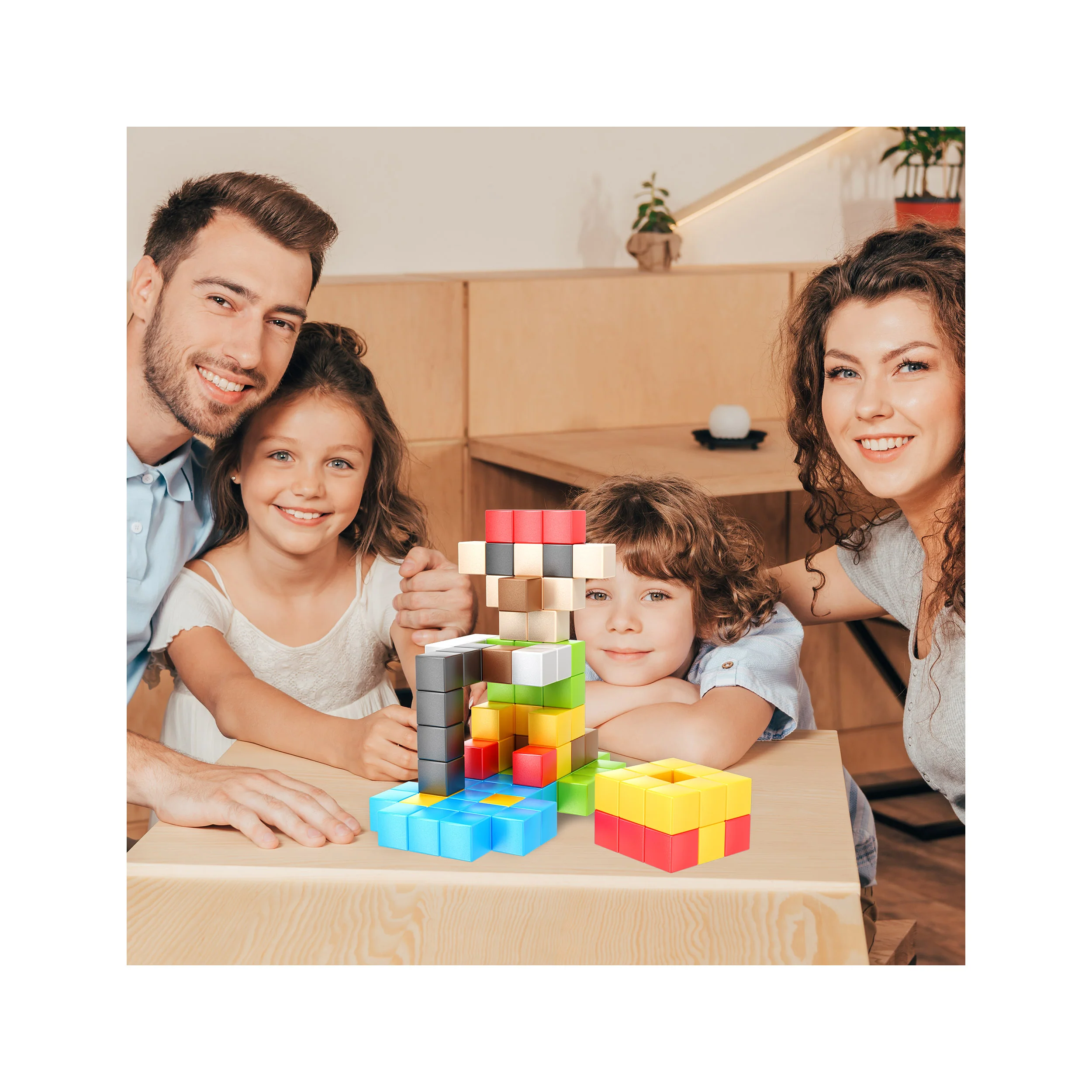 PicassoTiles 102pc Mini Pixel Puzzle Cube Set - Image 2
