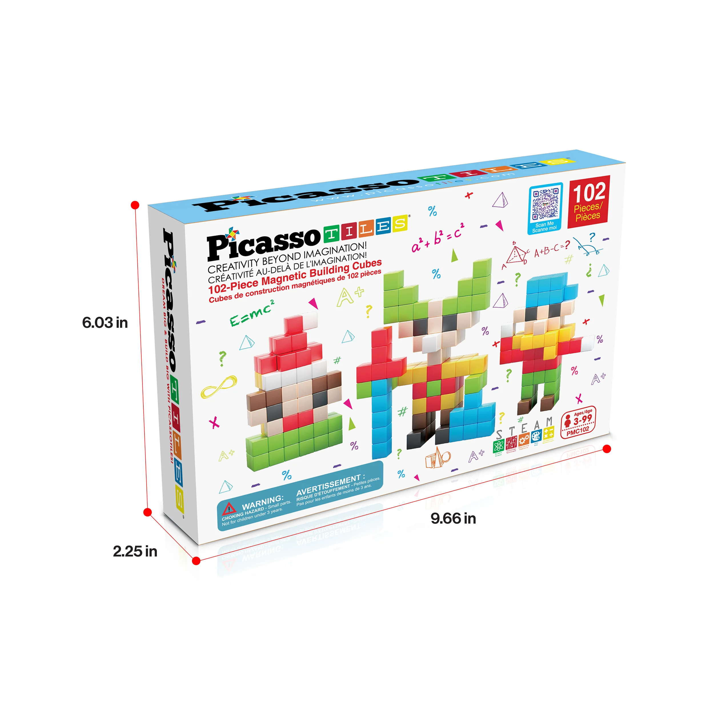PicassoTiles 102pc Mini Pixel Puzzle Cube Set - Image 9