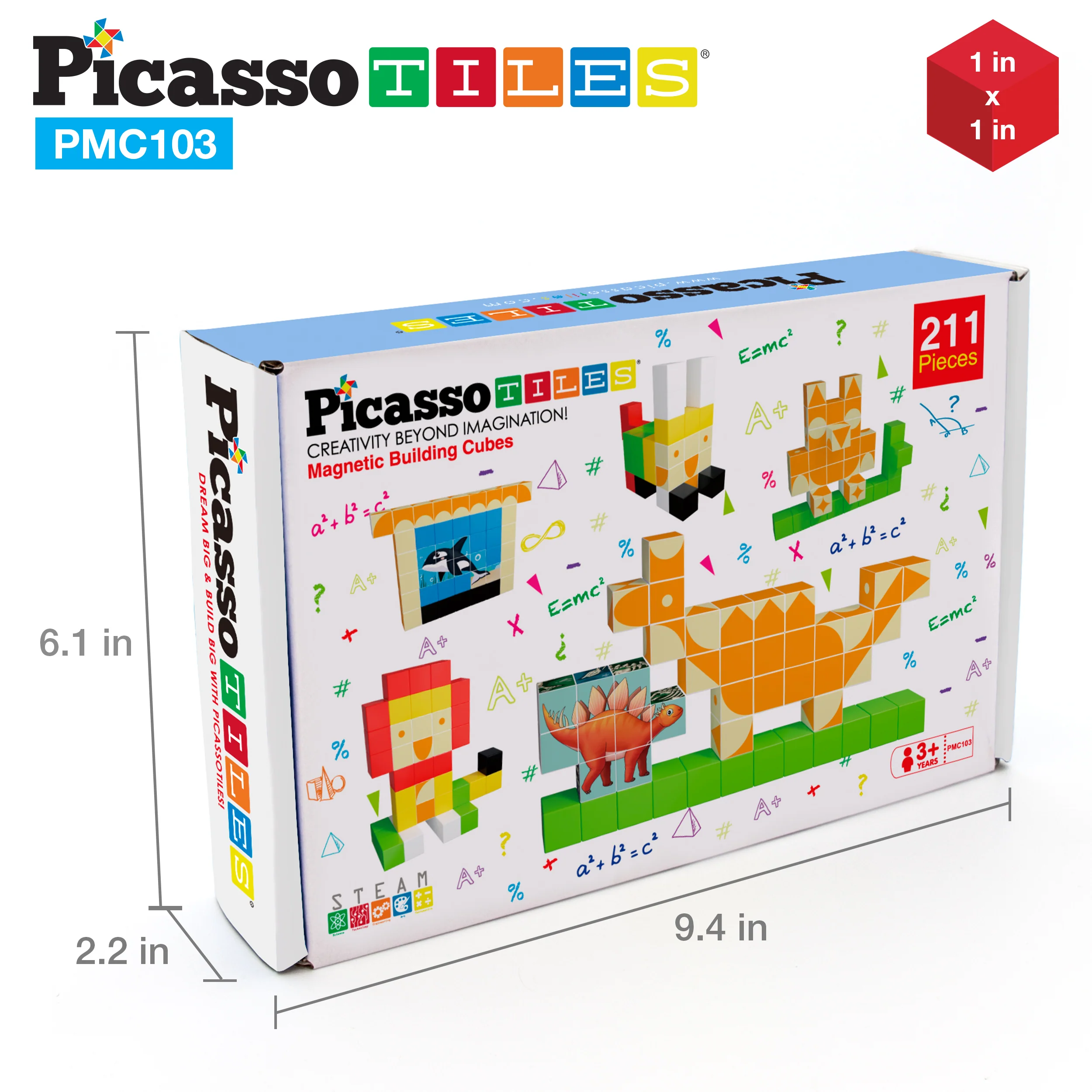 PicassoTiles 103 Piece Pixel Magnetic Puzzle Cube Set - Image 8