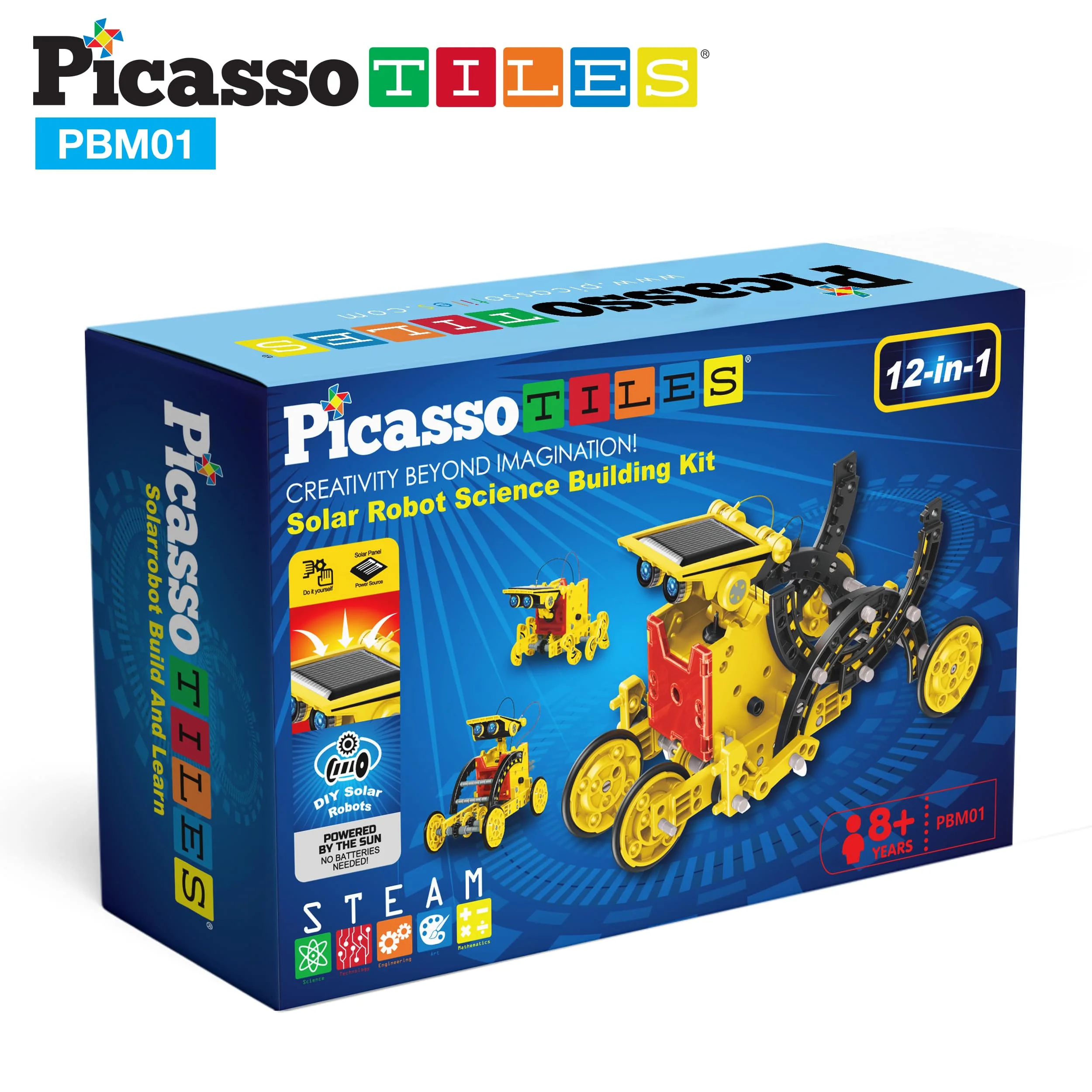 PicassoTiles 12-in-1 Solar Powered Space Robot Science Kit - Image 9