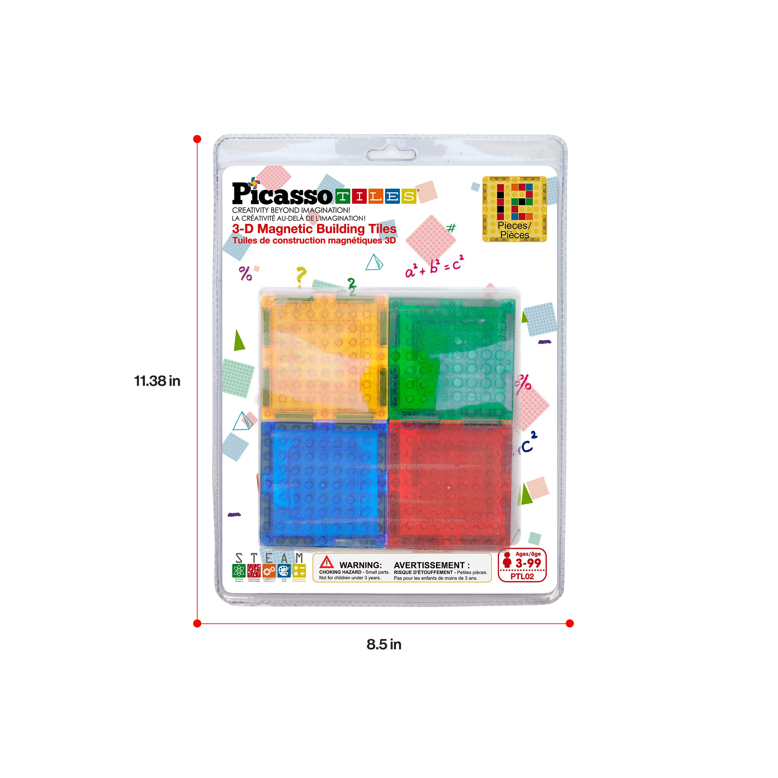 PicassoTiles 12pc Magnet Tile and Brick Block Combo Set - Image 9