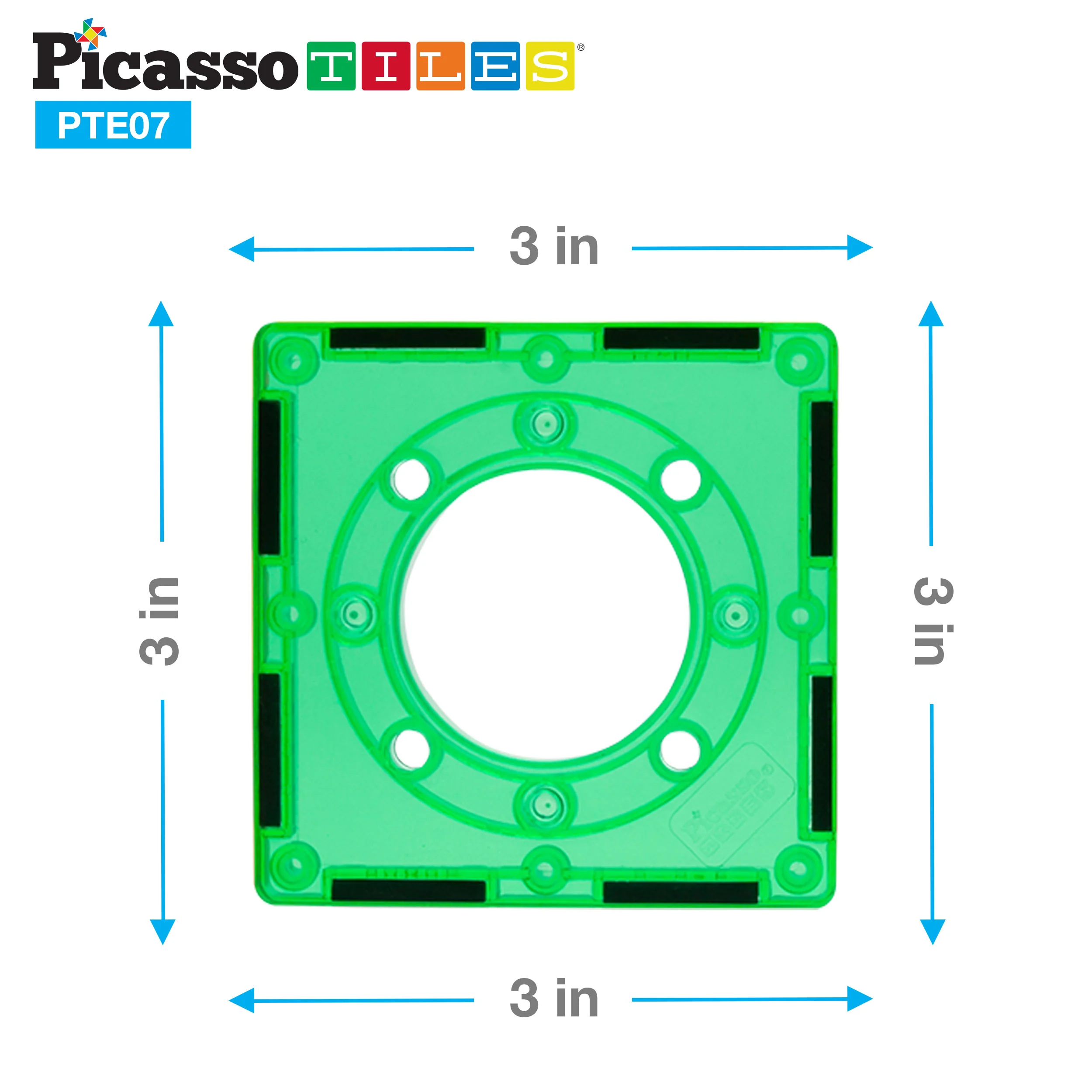 PicassoTiles Magnetic Marble Run Square Joint Expansion Pack (12 Pieces) - Image 5