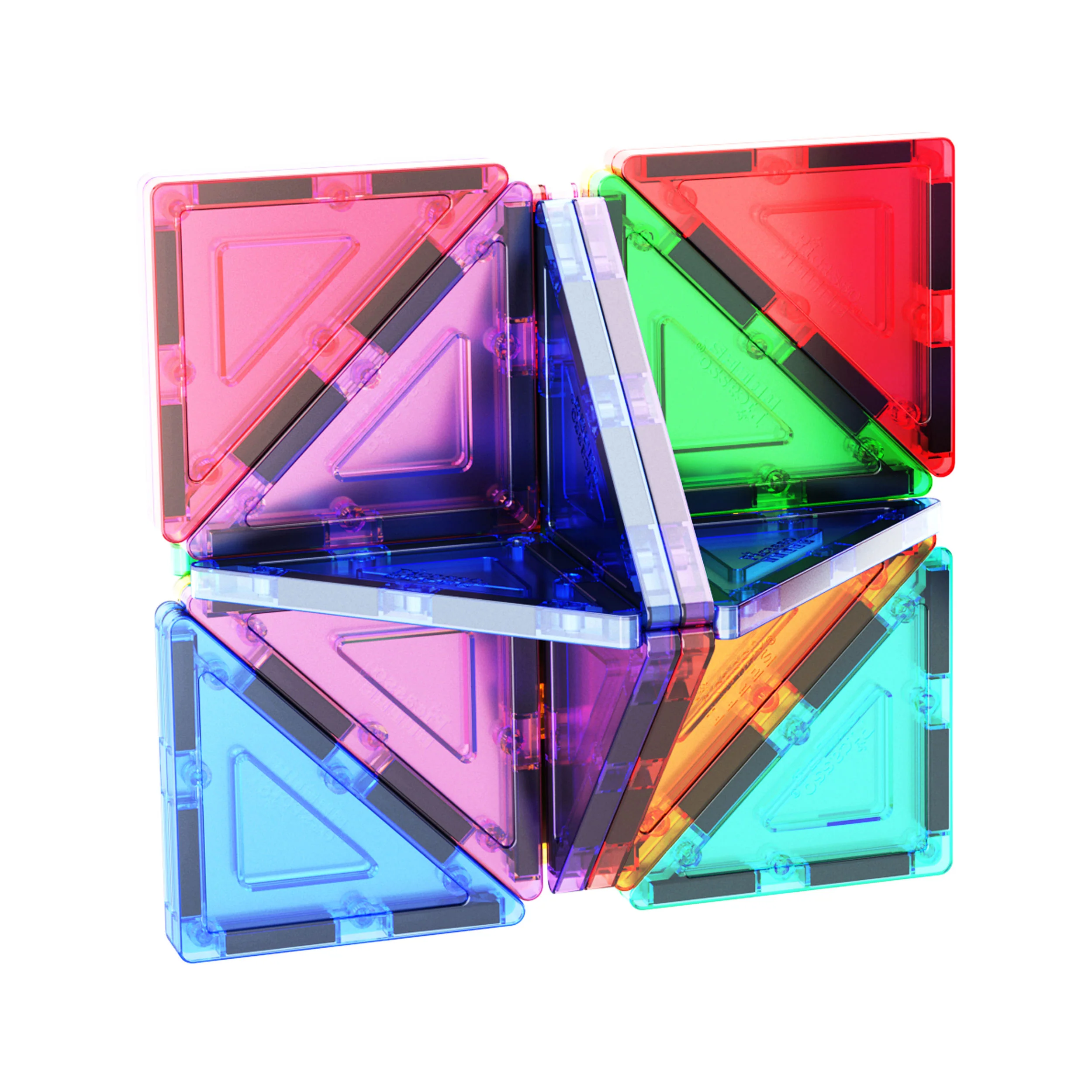 PicassoTiles Right Triangle Magnetic Tiles Expansion Pack (12 Pieces) - Image 4