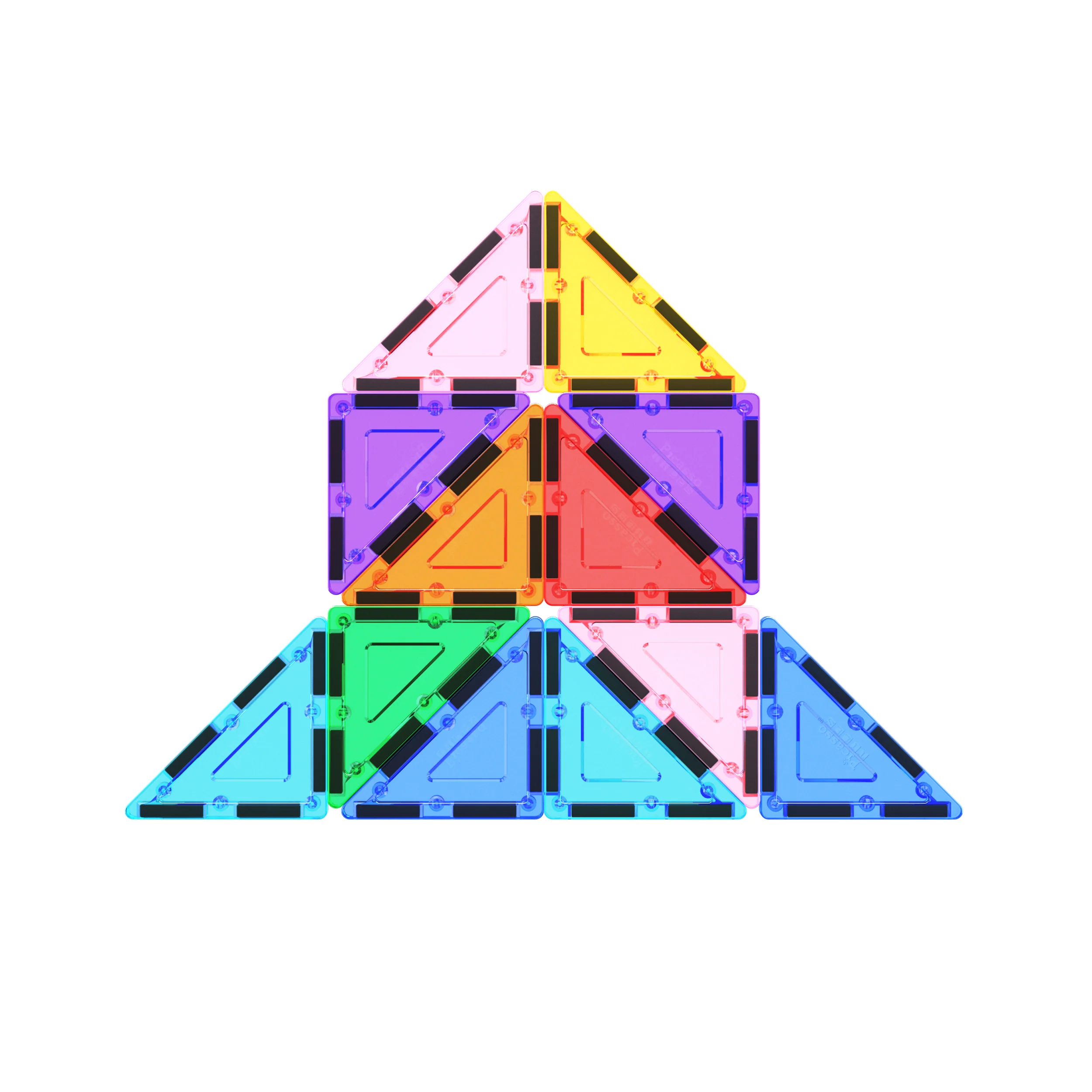 PicassoTiles Right Triangle Magnetic Tiles Expansion Pack (12 Pieces) - Image 6