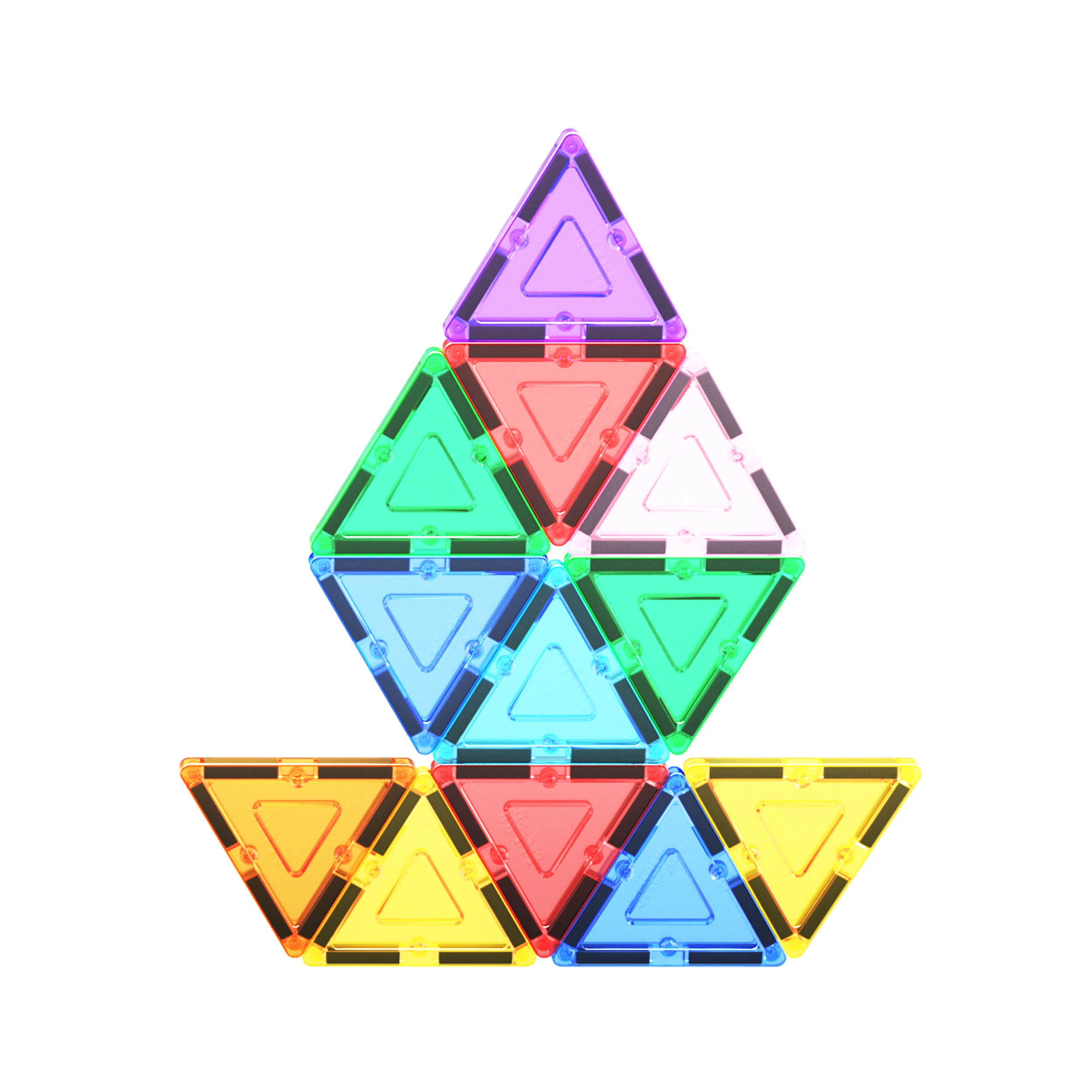 PicassoTiles 12 Piece Small Triangle Expansion Pack PTE01 - Image 4
