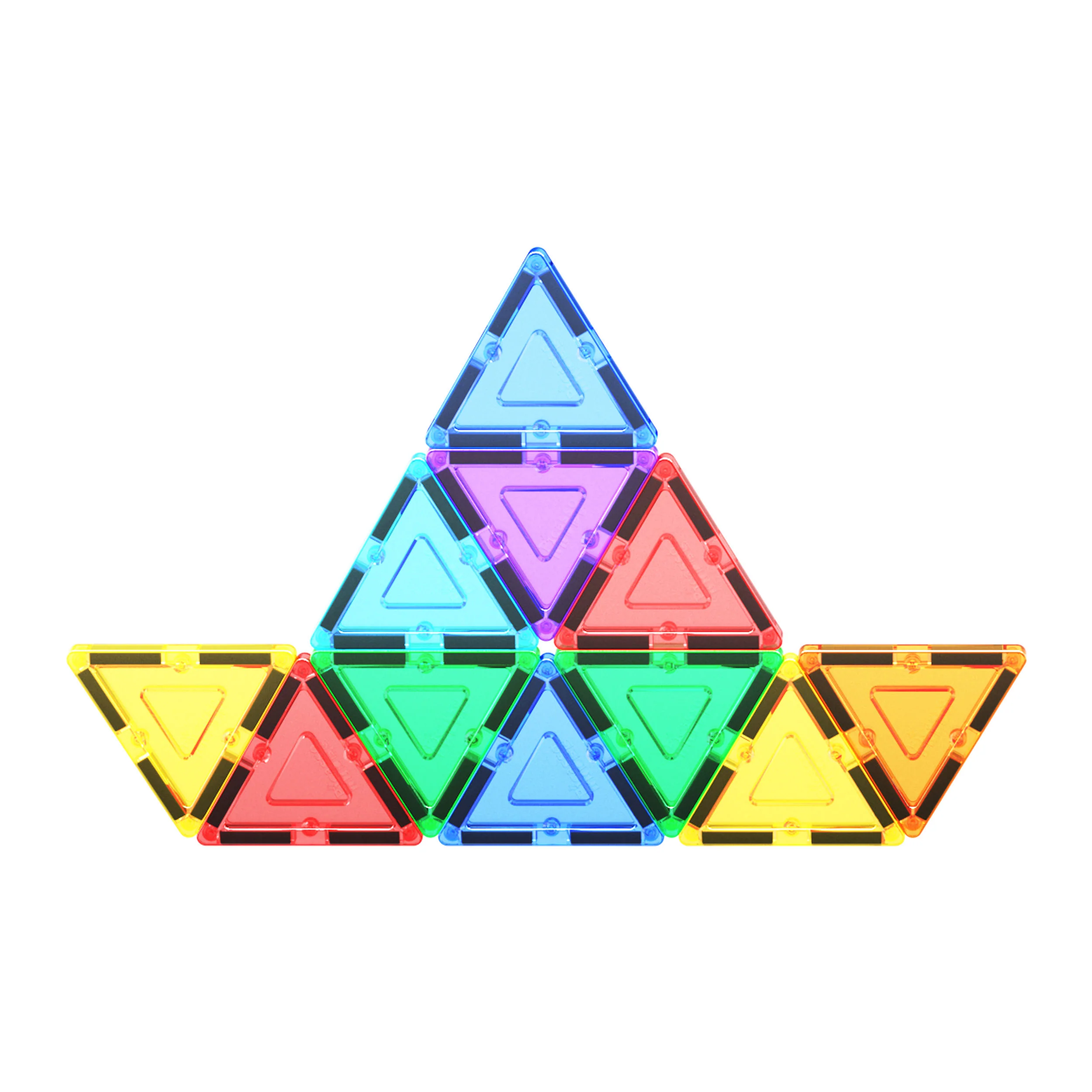 PicassoTiles 12 Piece Small Triangle Expansion Pack PTE01 - Image 5