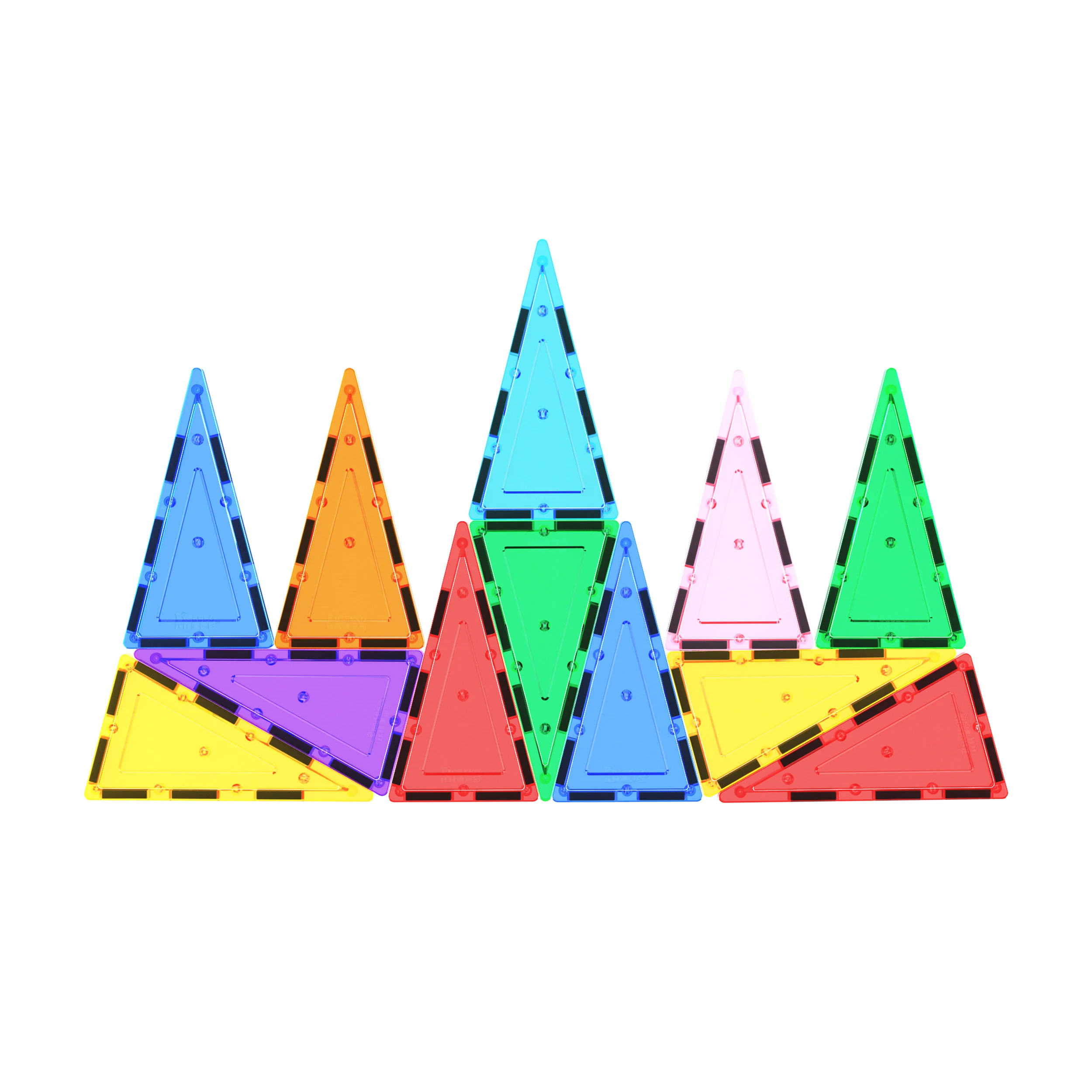 PicassoTiles® 12 Piece Tall Triangle Expansion Pack PTE03 - Image 4
