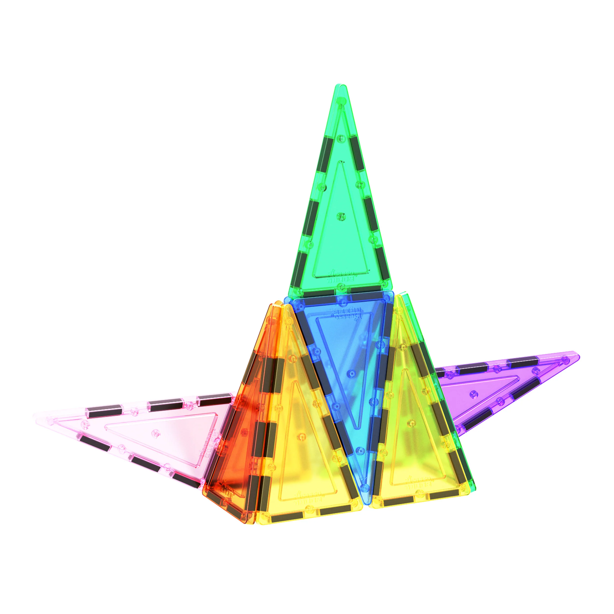 PicassoTiles® 12 Piece Tall Triangle Expansion Pack PTE03 - Image 5