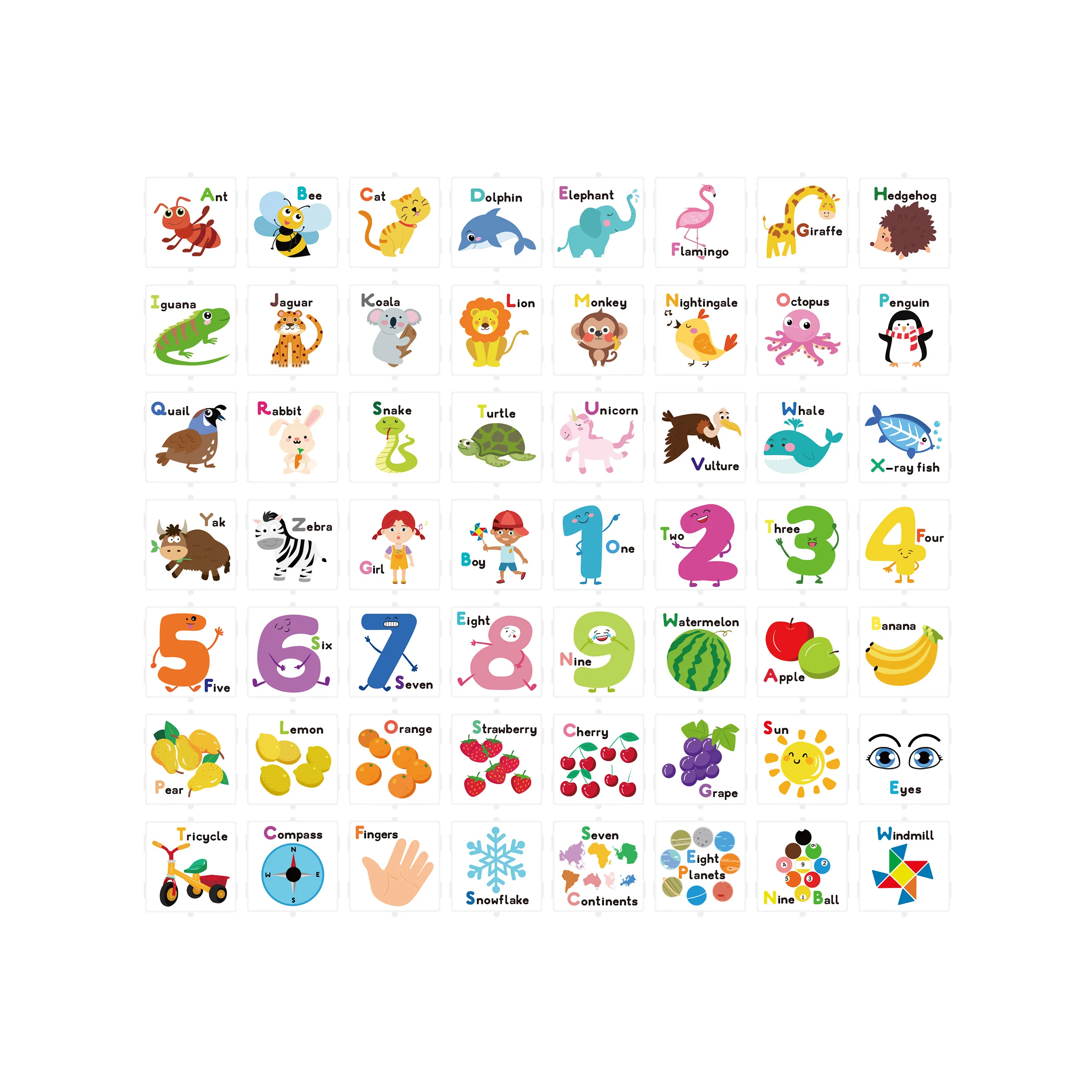 PicassoTiles Magnetic Tile Set with Graphic Inserts (121 Pieces) - Image 6