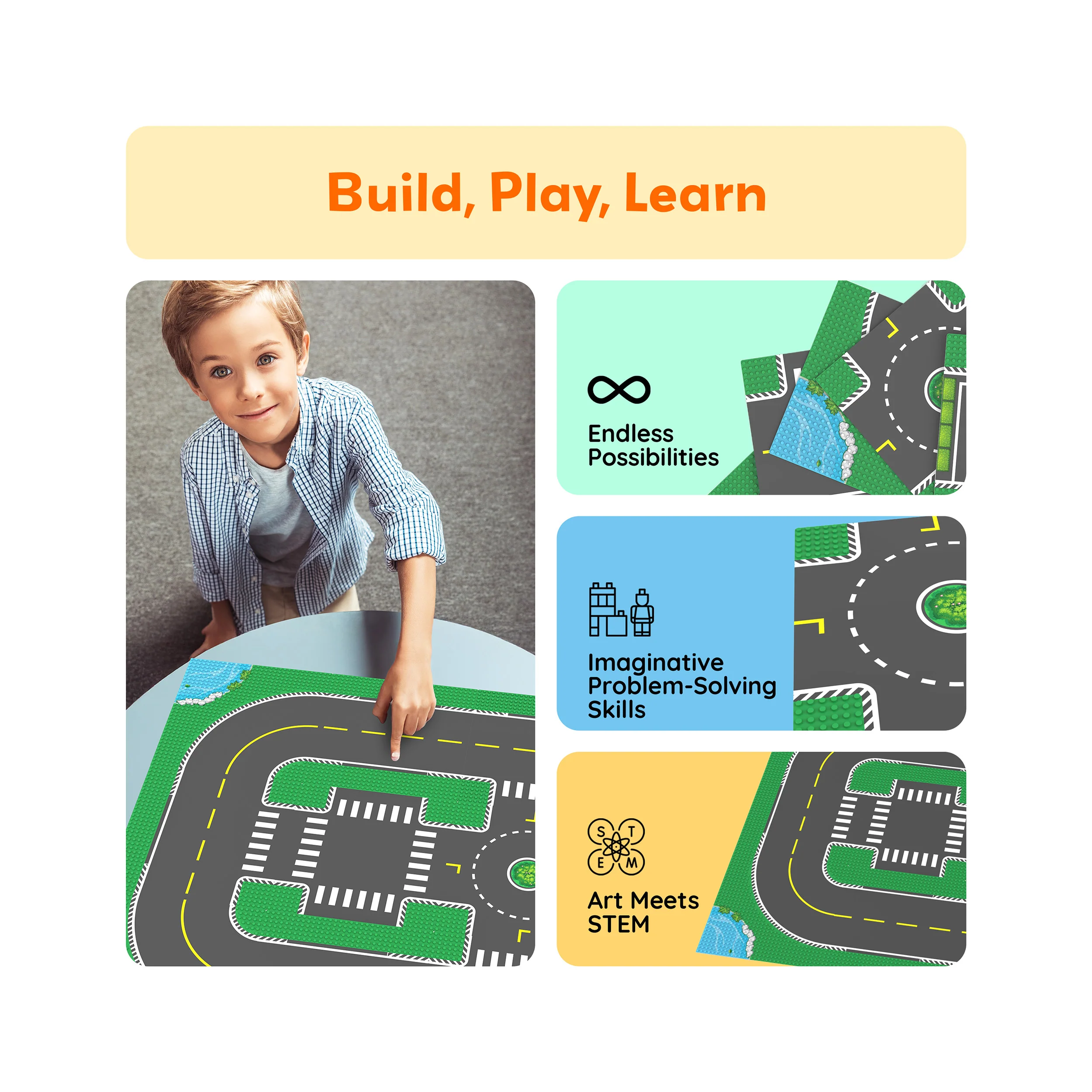 PicassoTiles 12PC Building Brick 10"x10" Set Compatible with All Major Brands PBS04 - Image 4