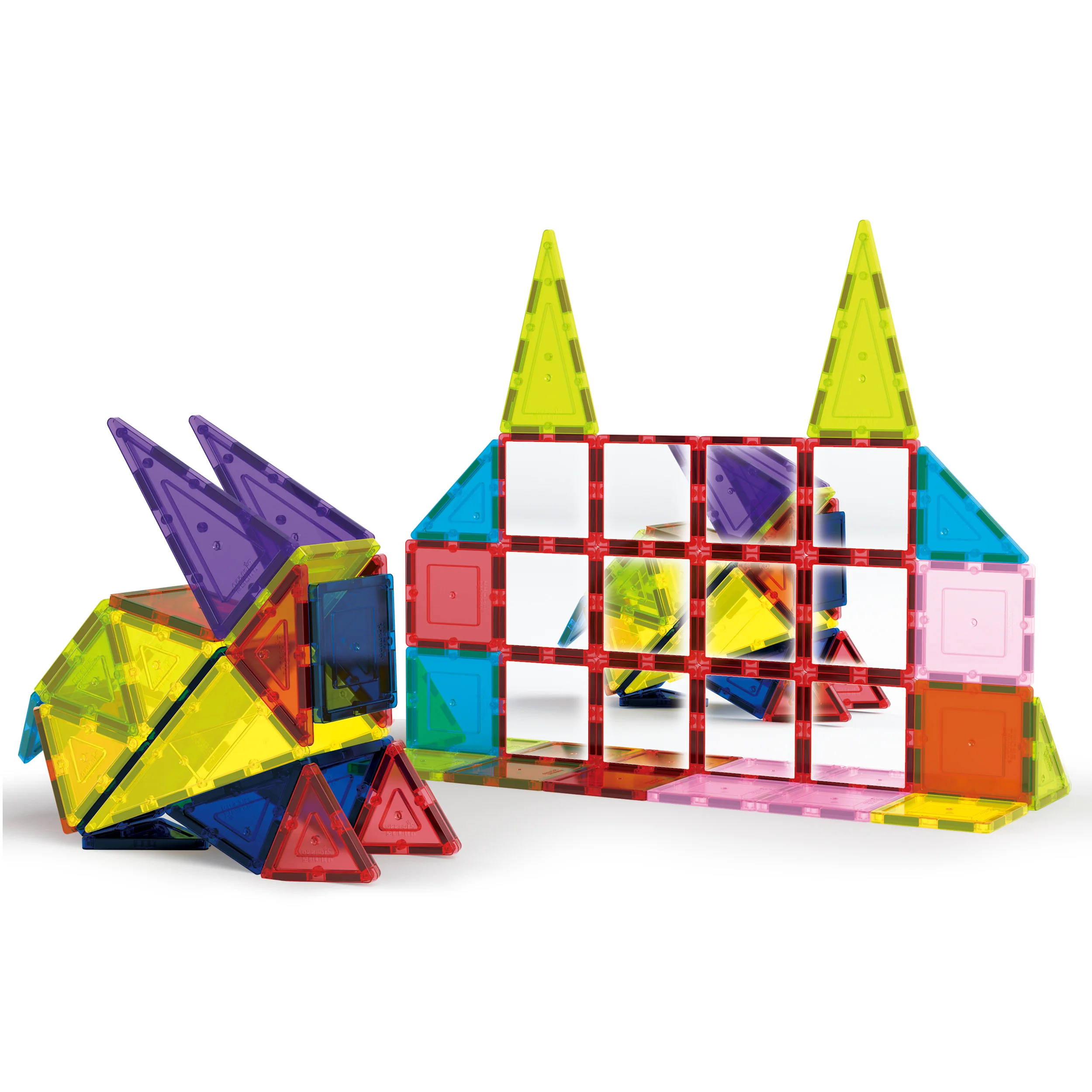 PicassoTiles Mirror Magnetic Tiles Set (12 Pieces) - Image 4
