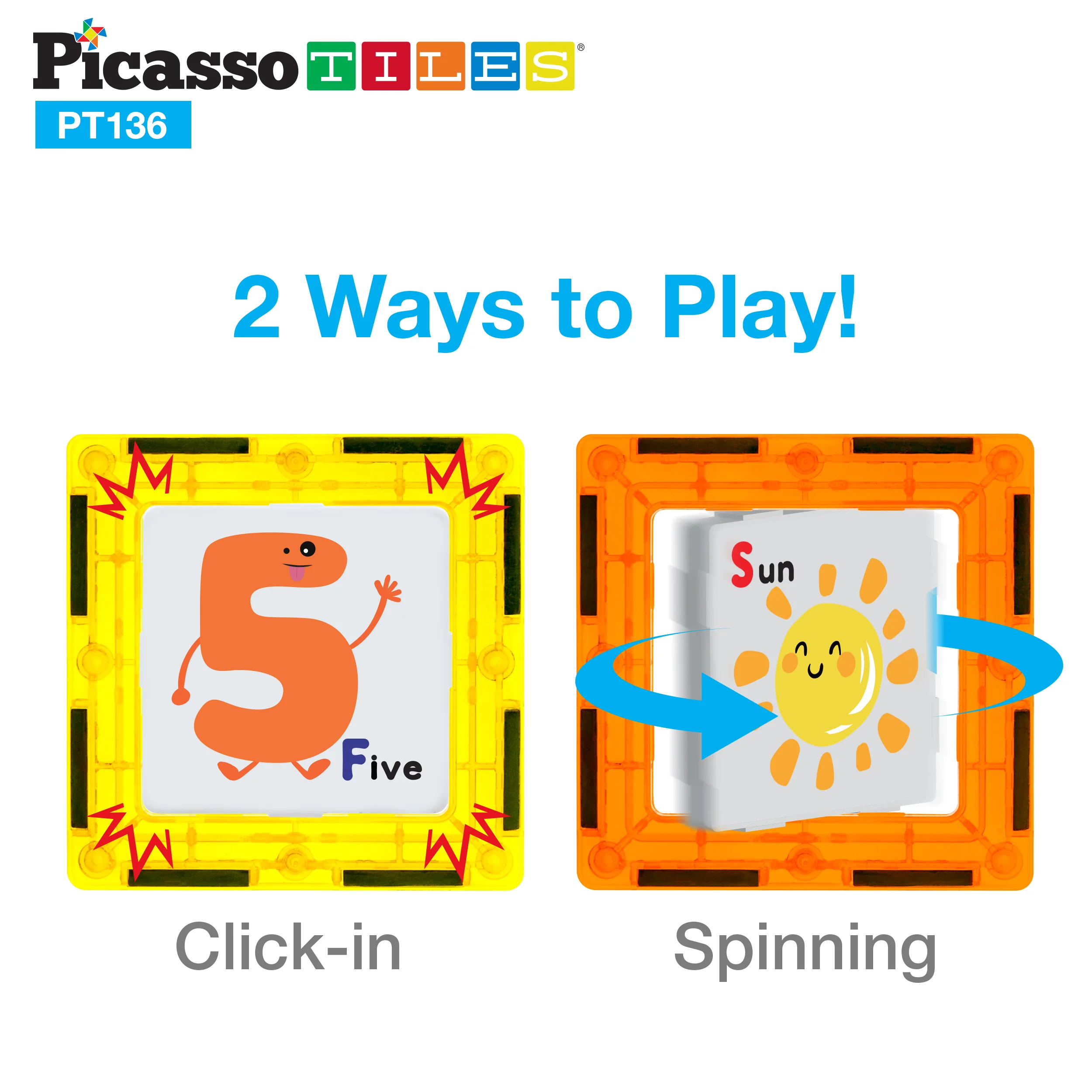 PicassoTiles Magnet Tile STEM Learning Clip-In Card LED Light Set - Image 6